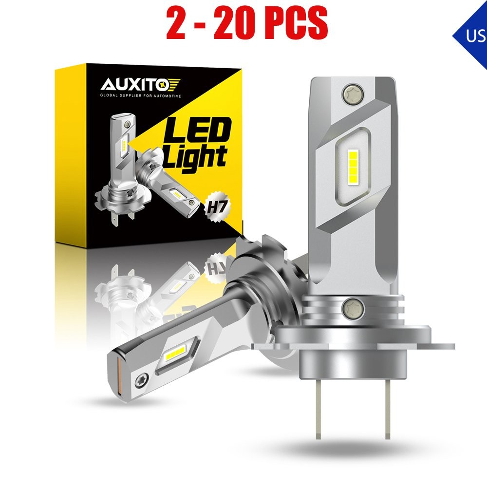 2-20PCS AUXITO H7 LED Headlight Bulb Hi Low Beam Combo 6500K 80W White Canbus E4