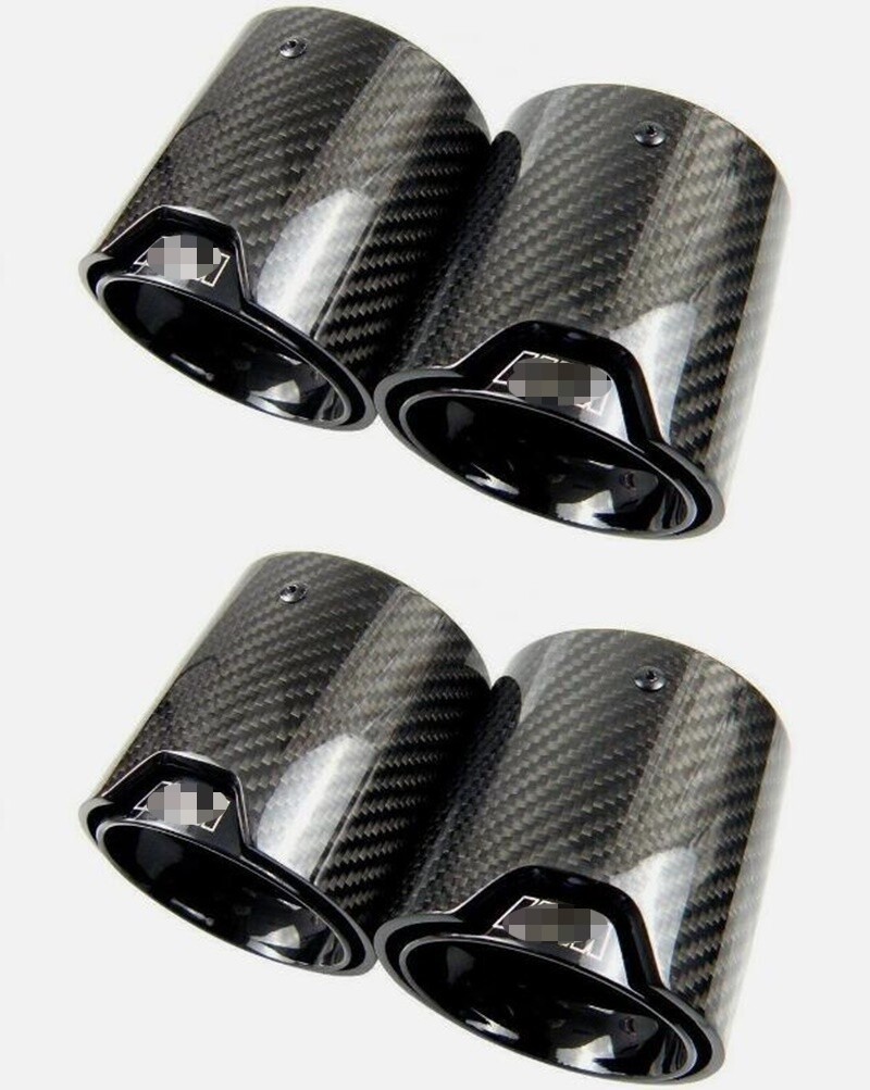 4PCS Carbon Fiber Exhaust Tip Pipe Gloss Black Fit For M5 F90 M 2018-2019 4PCS Carbon Fiber Exhaust Tip Pipe Gloss Black Fit For M5 F90 M 2018-2019