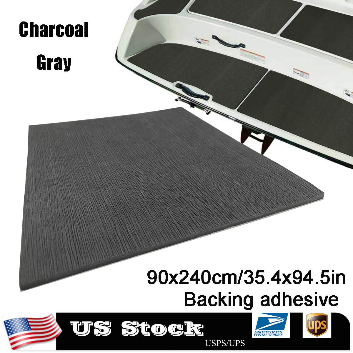 EVA Foam Boat Marine Flooring Mat Faux Teak Decking Yacht Sheet Cockpit Pad Gray