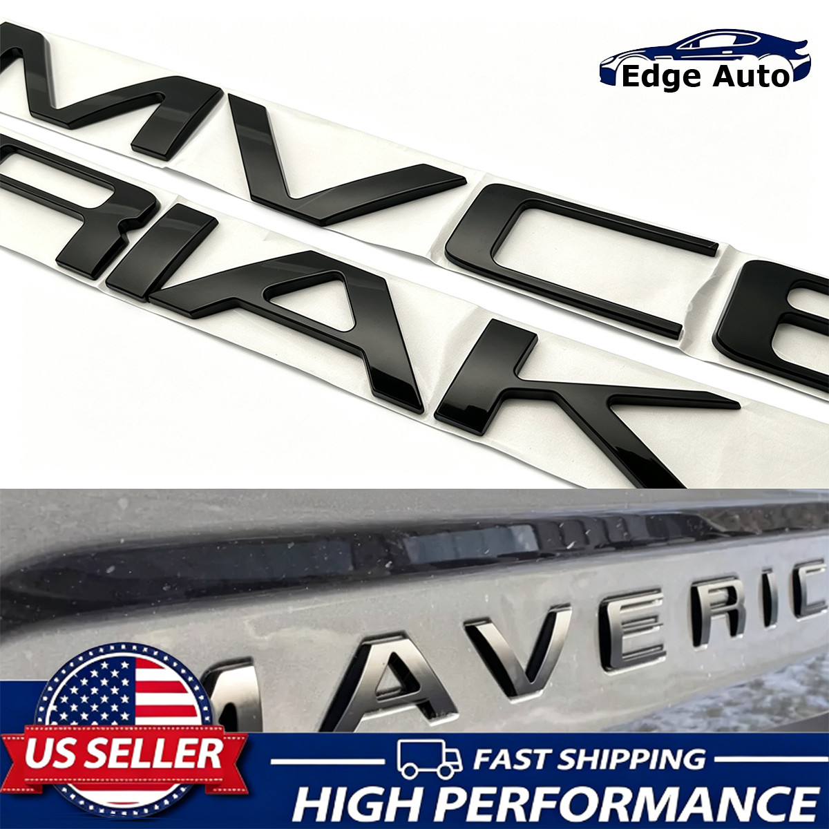 3D Rear Tailgate Badge For Maverick Letter Emblem Matte Black Decal Nameplate