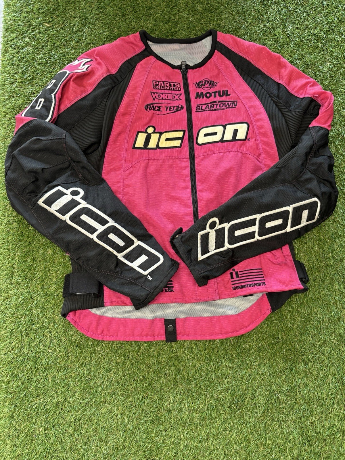Icon Women's Motorcycle Jacket Size Small , Pink Icon Women's Motorcycle Jacket Size Small , Pink