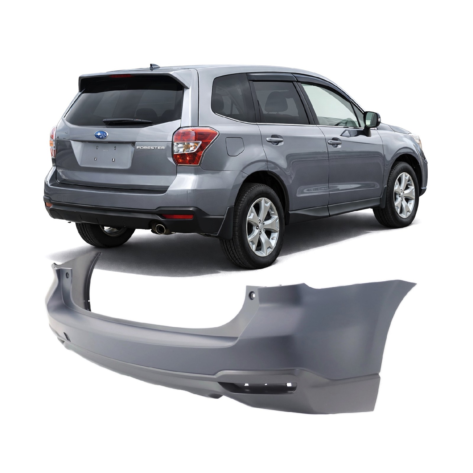 2014-2018 Subaru Forester Primed Rear Bumper Cover SU1100172 57794SG000
