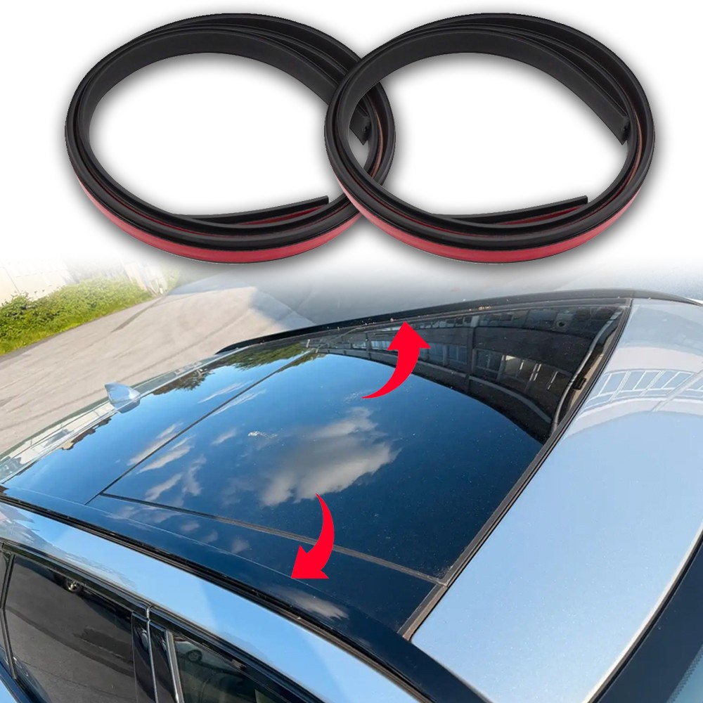 2pcs 9.84ft For Honda Roof Molding Drip Weatherstrip Trim Seal Gloss Black