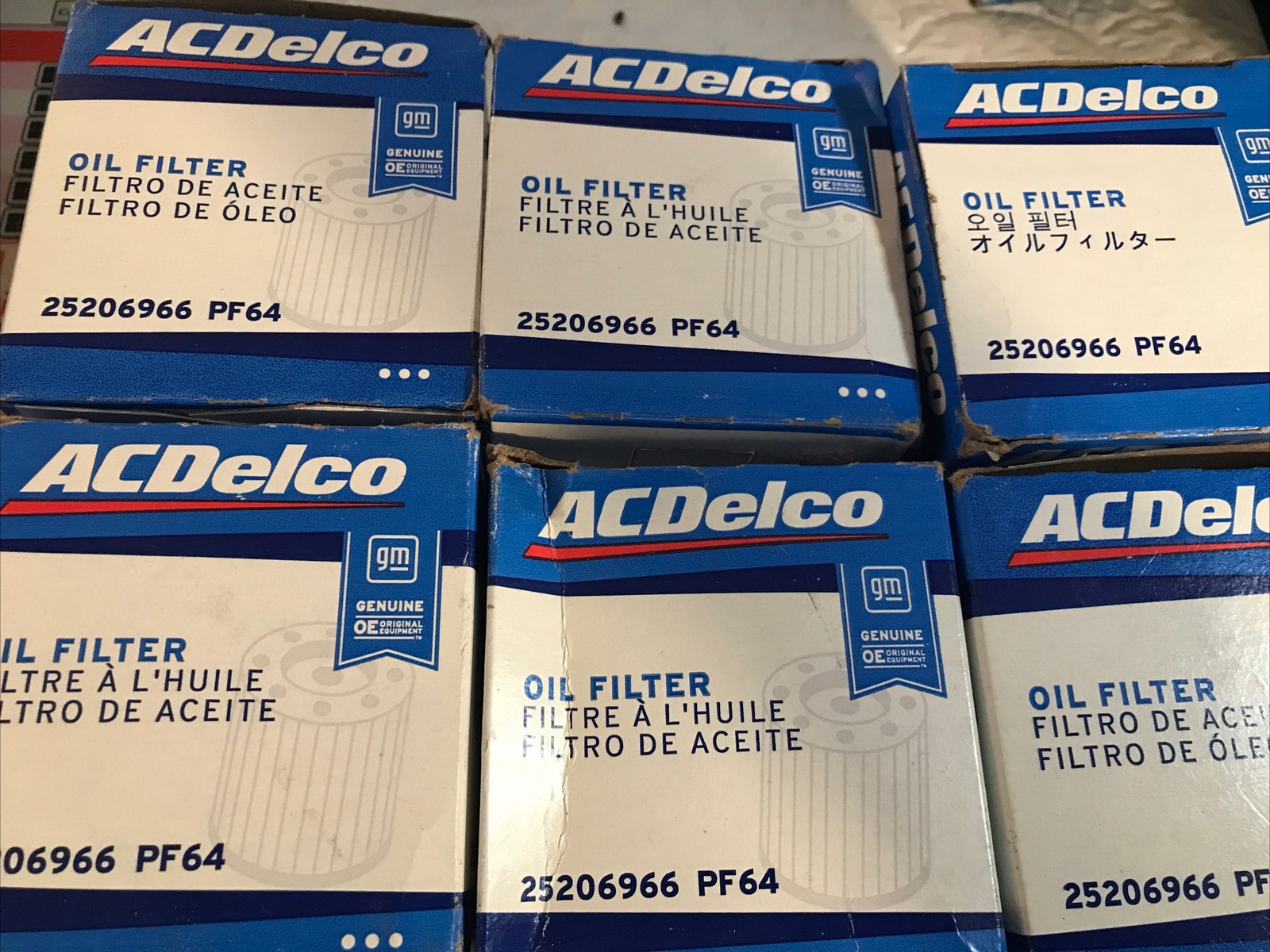 ACDelco Genuine GM Oil Filters PF64 - 25206966 - Lot of Six (6) New OEM Filters