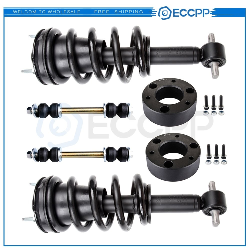 2x 139105 F Strut Coil Springs+2x Stabilizer Bar Links+2x Leveling Lift Kits