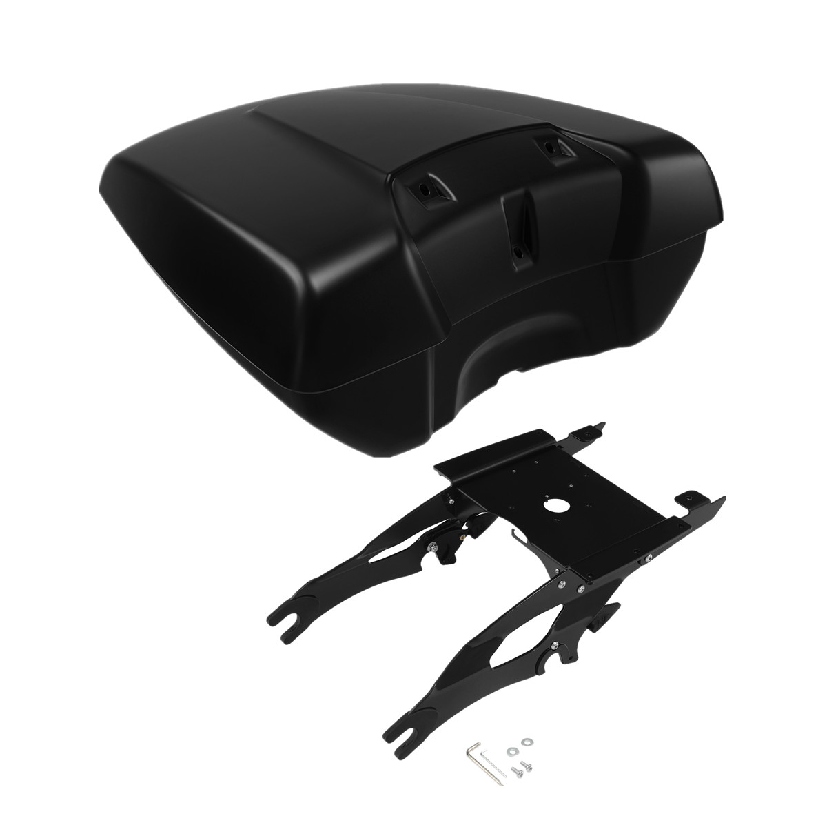 Matt Black Low Profile Trunk & Mount Rack For Indian 2017-2019 Chief Dark Horse