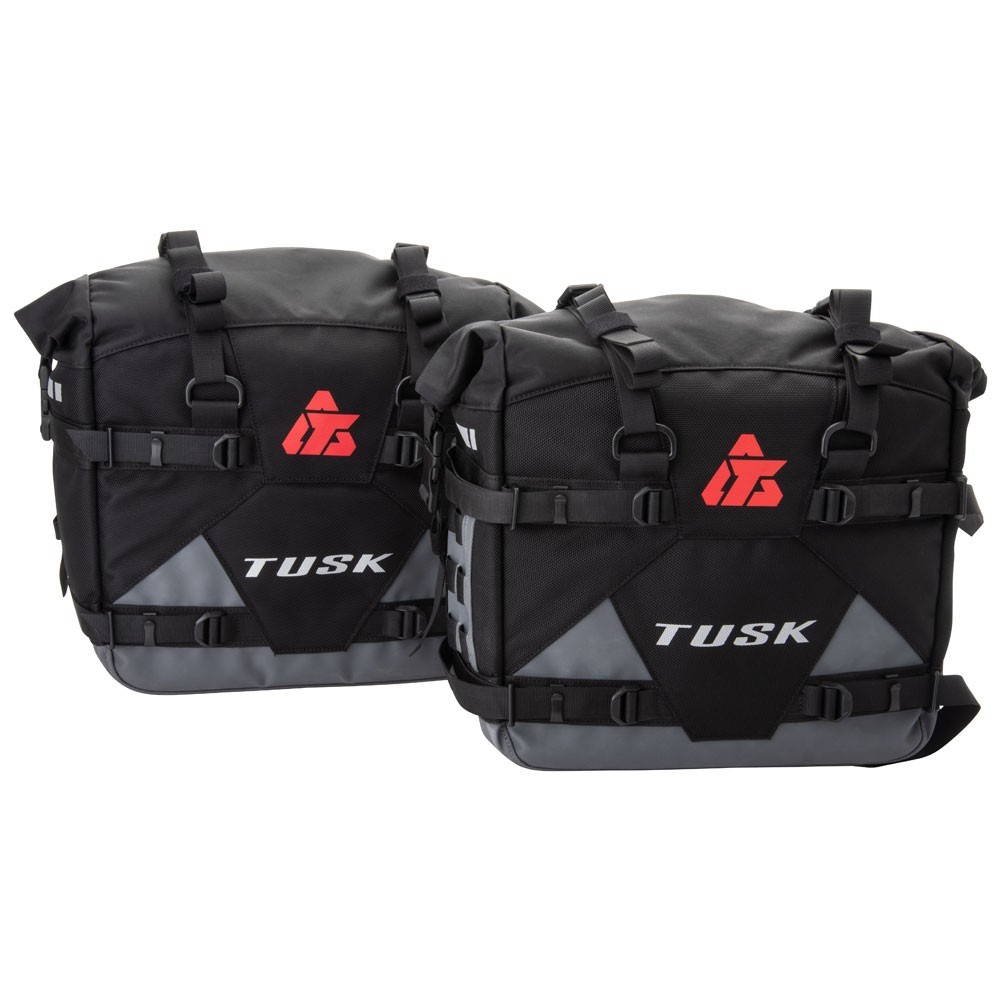 Tusk Pannier Racks with Tusk Pilot Pannier Bags  Black/Greyfor BMW R1300GS