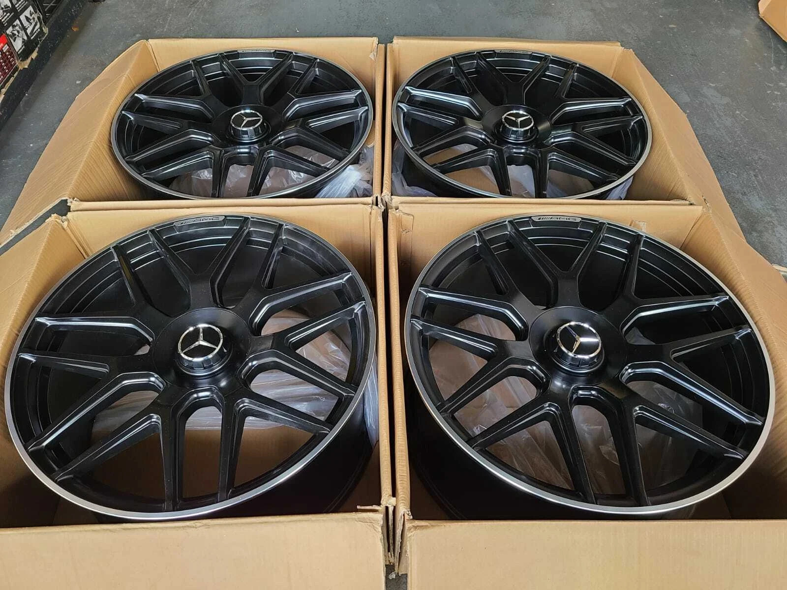 22 OEM Genuine Original Mercedes Benz AMG G63 G580 Wagon Forged Wheels Rims SET
