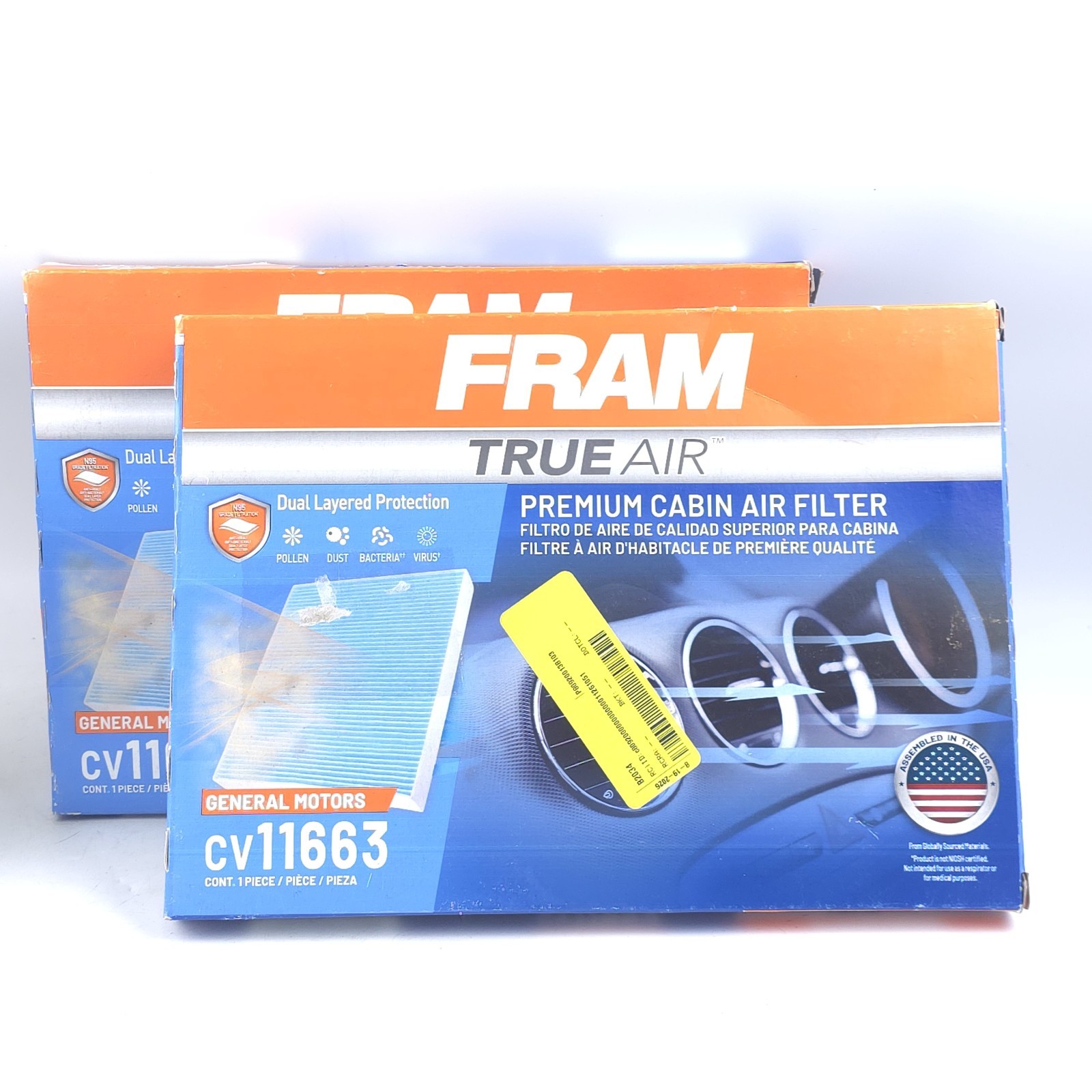 Lot of 2 Fram TrueAir CV11663 Compatible for GM Lot of 2 Fram TrueAir CV11663 Compatible for GM