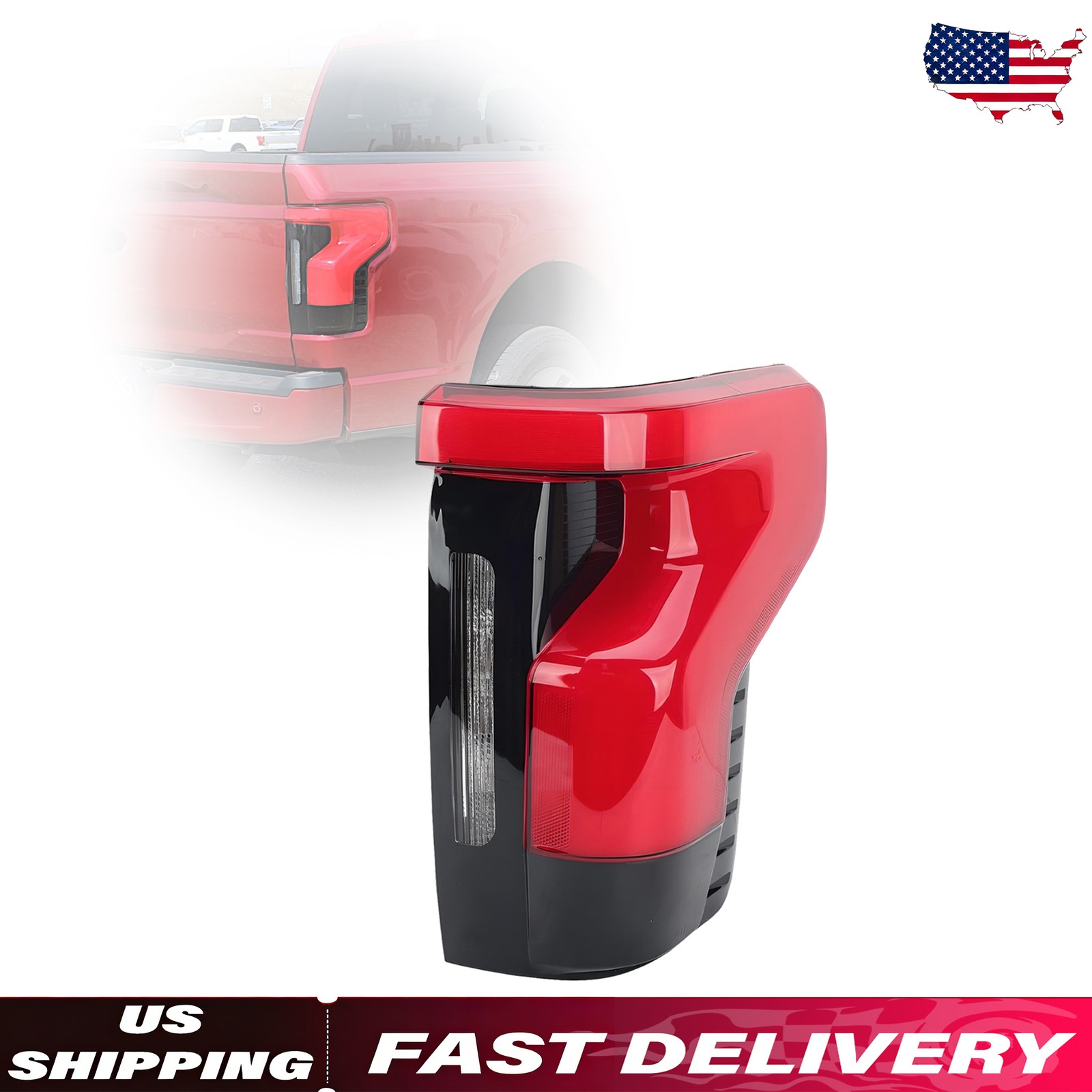 Passenger Tail Light For 2022 - 2024 Ford F150 LIGHTNING XLT LED Rear Tail Lamp