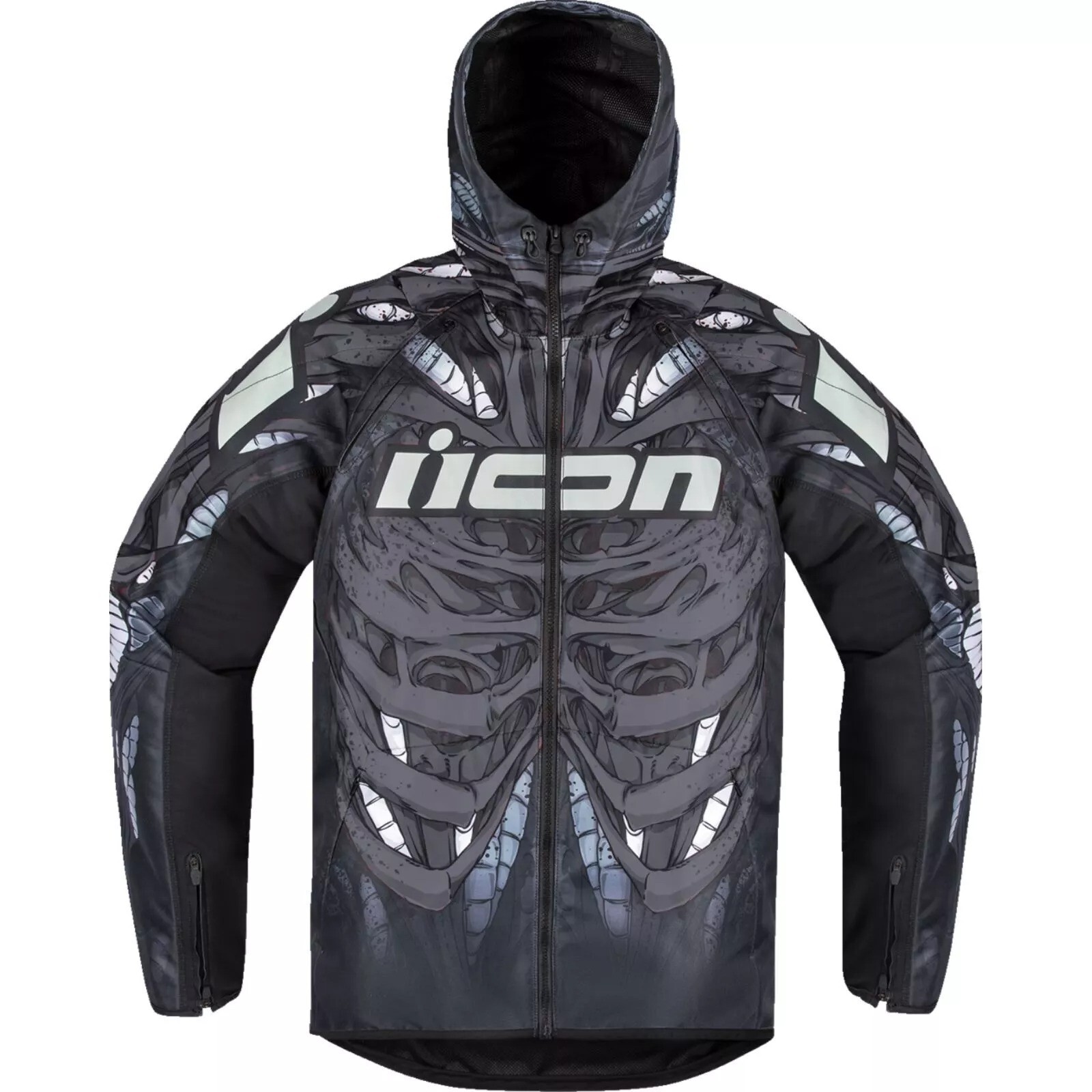 Icon Airform Manik\'r Hooded Motorcycle Riding Jacket - Black - 2XL XXL - *NEW* Icon Airform Manik\'r Hooded Motorcycle Riding Jacket - Black - 2XL XXL - *NEW*
