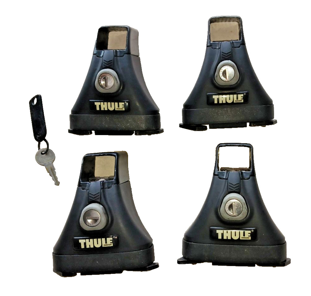 Thule 430 Tracker II (X4) Roof Track Mounted Towers Pack W/TK1 Foot LOCKS & KEY