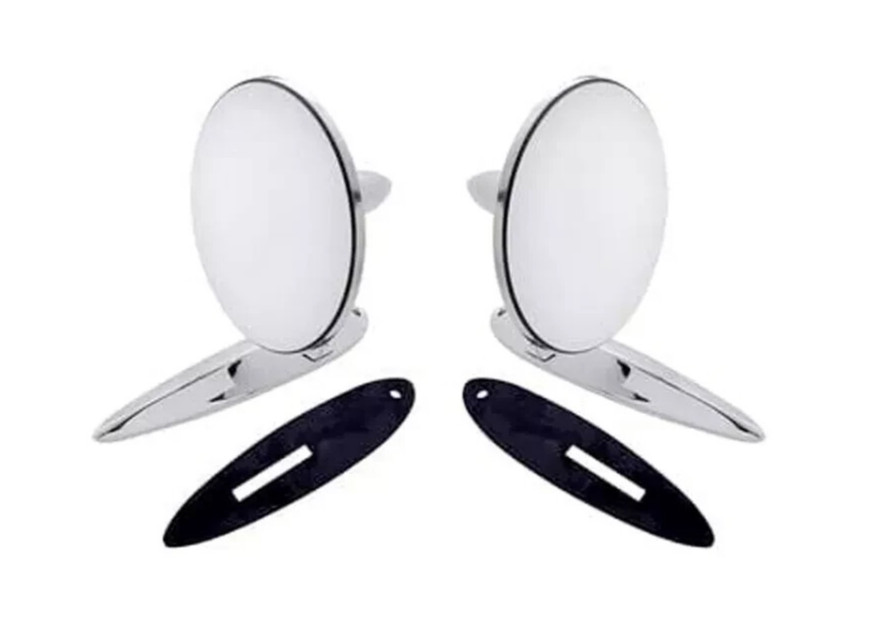 NEW 1955-1957 CHEVY Chevrolet mirror outside left & right side Chrome Pair Set NEW 1955-1957 CHEVY Chevrolet mirror outside left & right side Chrome Pair Set