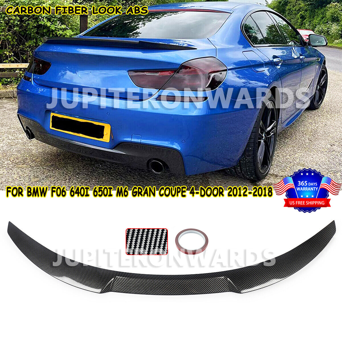 For BMW F06 640i 650i M6 Gran Coupe 4-Door 2012-2018 Duckbill Rear Spoiler Wing
