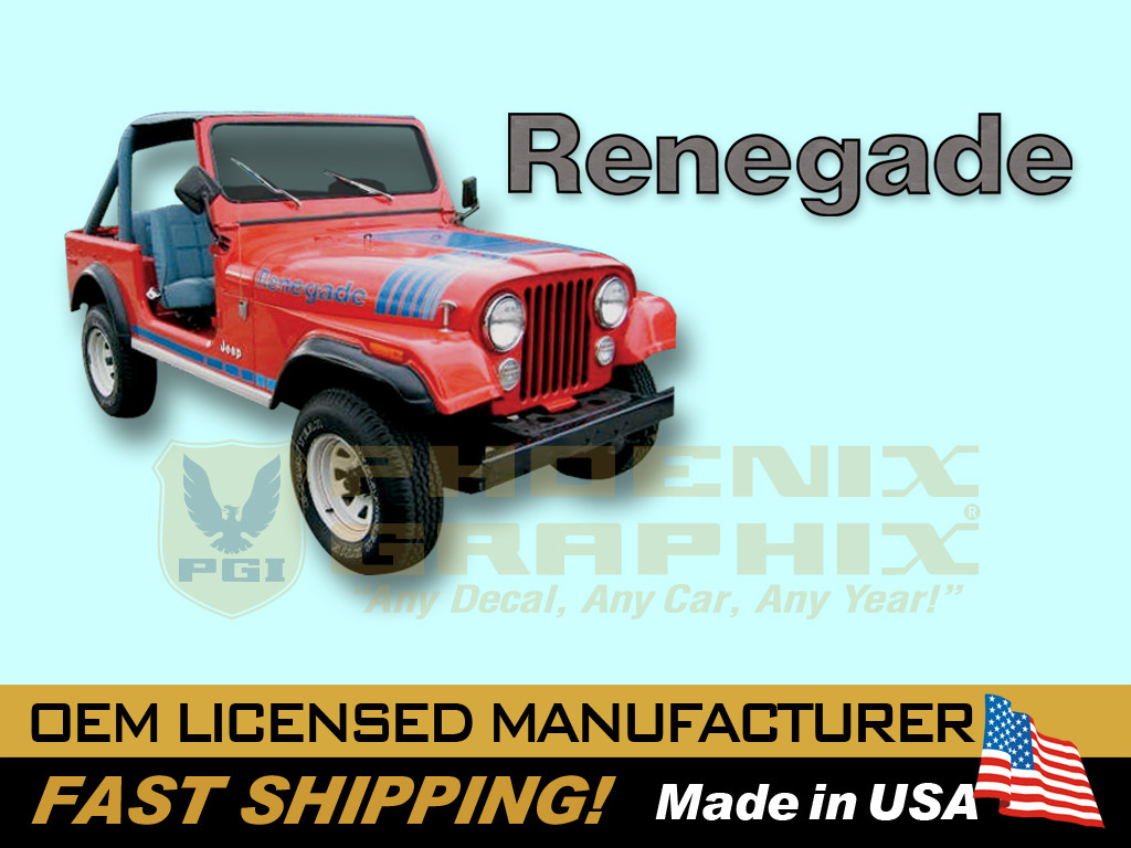 1979 1980 Jeep Renegade CJ5 CJ7 Decals & Stripes Graphics Kit