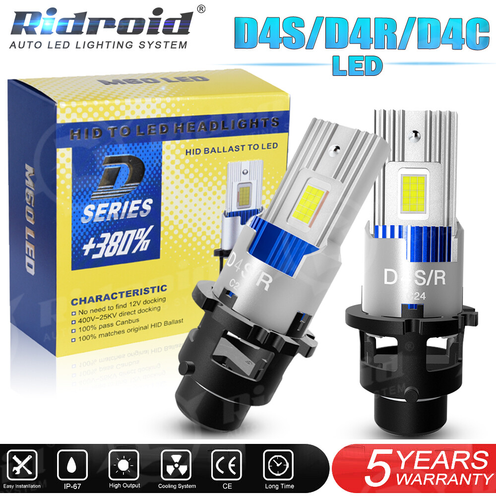 2X D4S D4R LED Headlight Bulb Replace HID Xenon Super White 6000K Conversion Kit