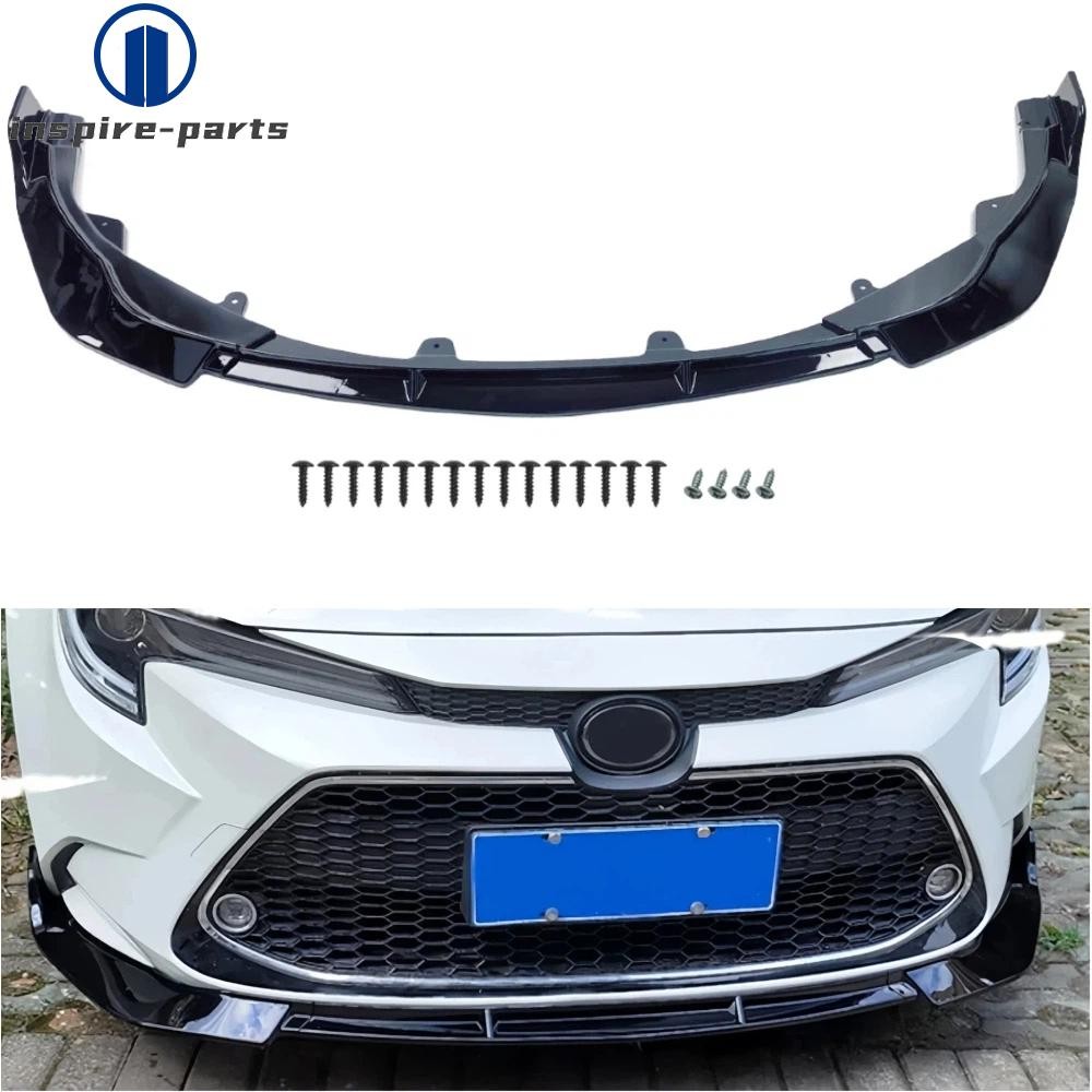 For Toyota Corolla Sedan LE XLE 2020 2021-2024 Front Lip Splitter Gloss Black