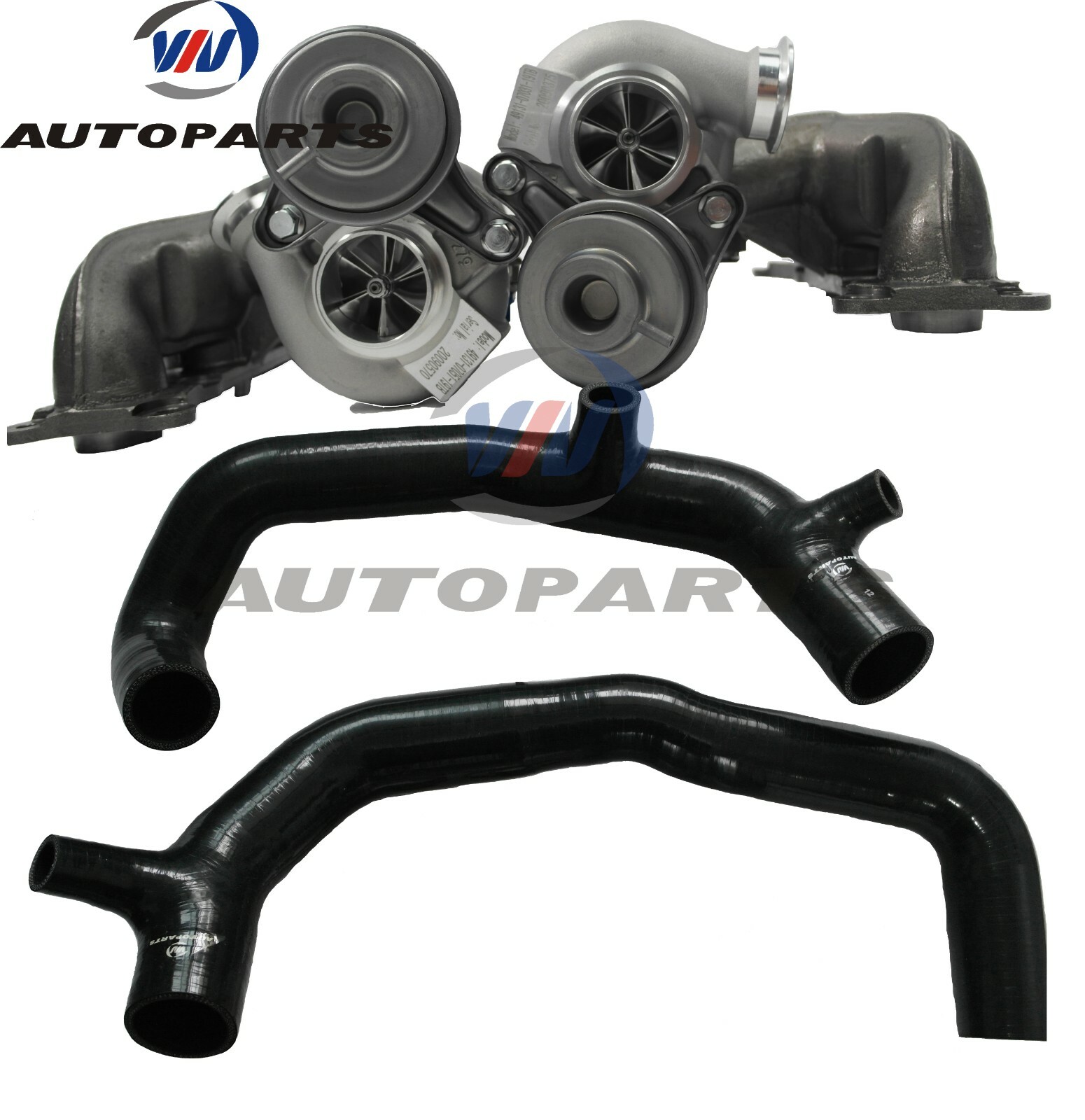 Update TD04-19T V3 6+6 Blades Twin Turbocharger+2\