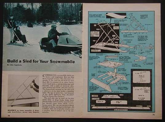 2 Man Snowmobile Sled w/Ski Runners How-To build PLANS