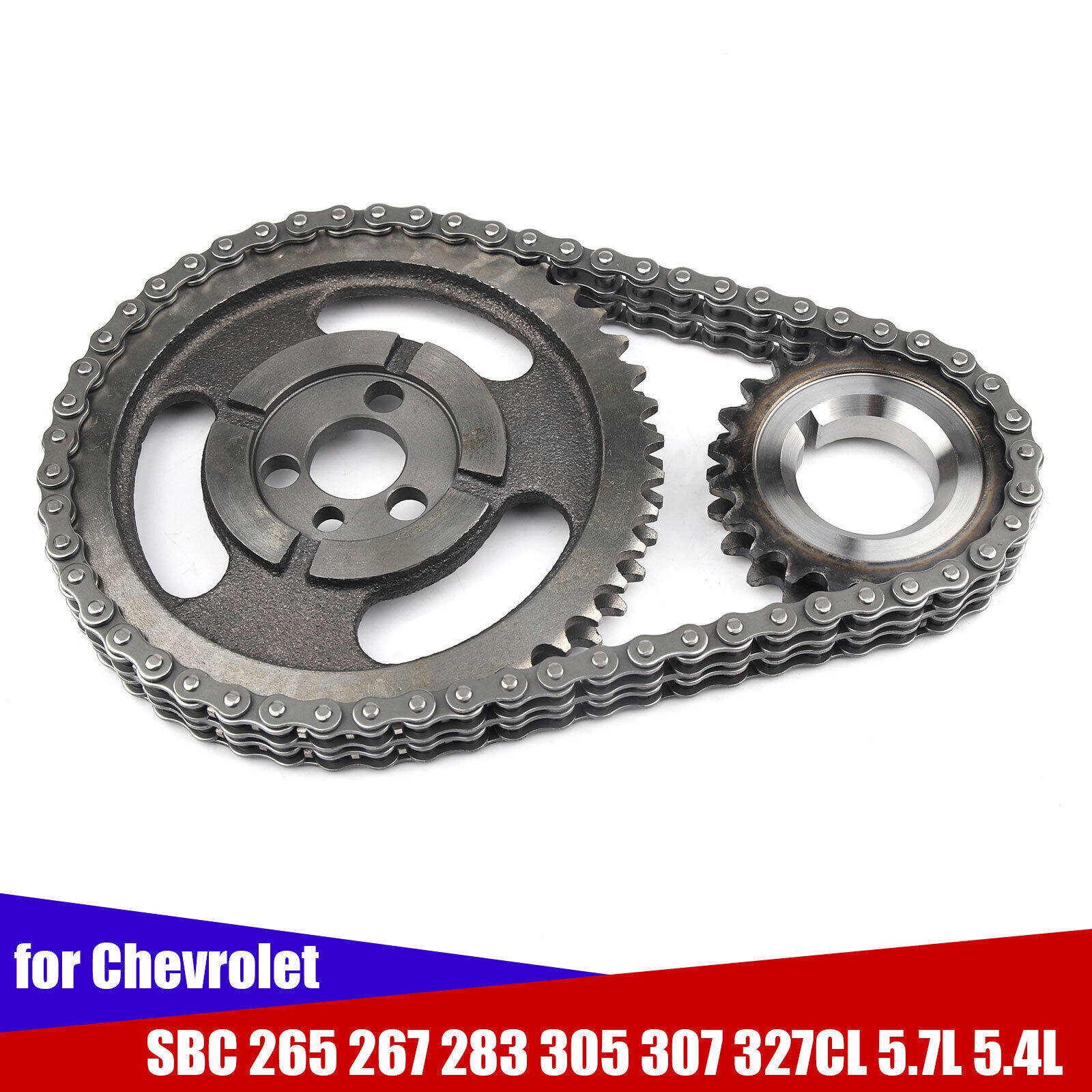 HD Double Roller Timing Chain Set for Chevrolet SBC 5.7L 283 305 327 350 383 400