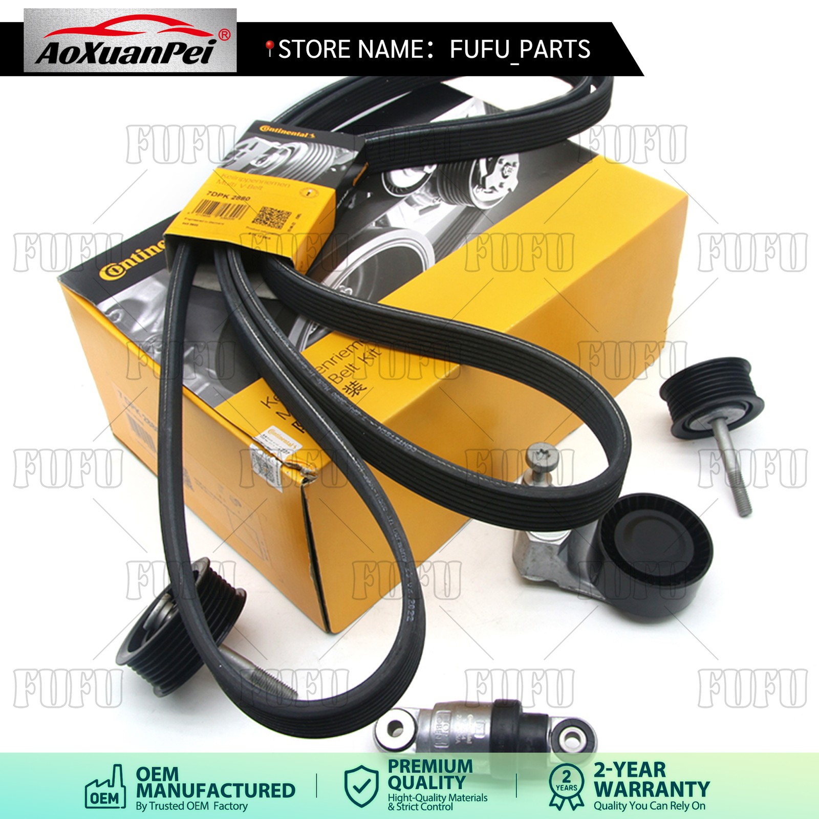 OEM Continental Belt Drive Kit for Porsche Paramera 970 Cayenne 4.8L