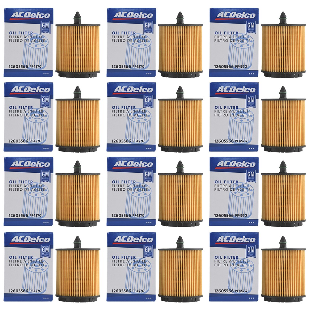 12pcs GENUINE GM ACDelco Engine Oil Filter for Chevy GMC PF457G PF457GF CA