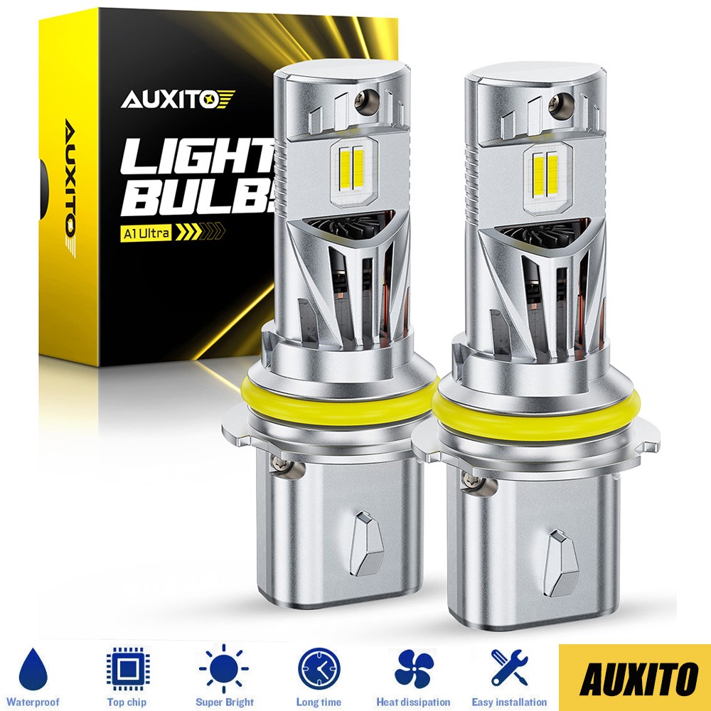 2PCS AUXITO 9007 HB5 LED Headlight Bulb High-Low Beam 6500K White Canbus A1ULTRA