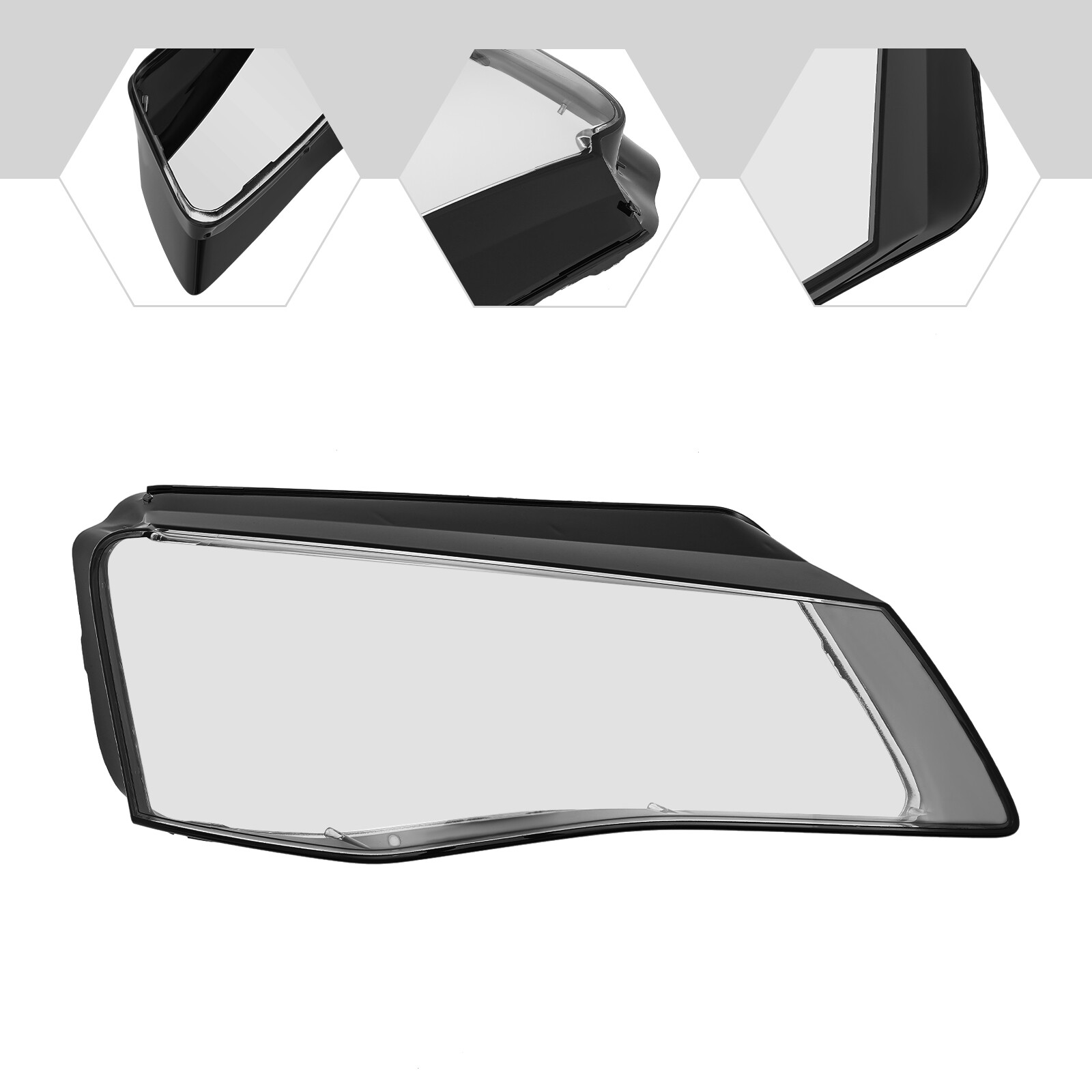 Right Front Headlight Lens Cover for 2011-2013 Audi A8 Clear PC