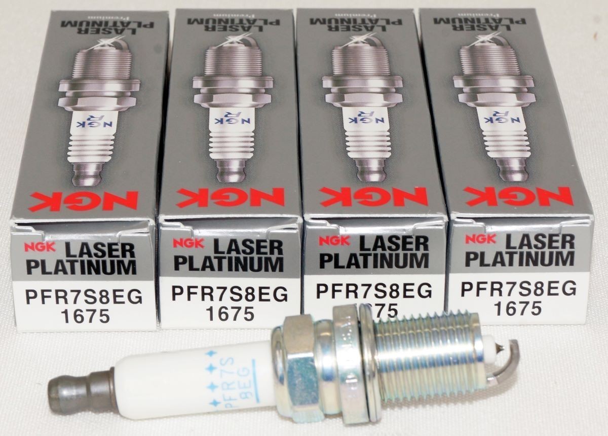 4‑Pack Genuine NGK 1675 PFR7S8EG Laser Platinum Spark Plugs VW Audi US Stock