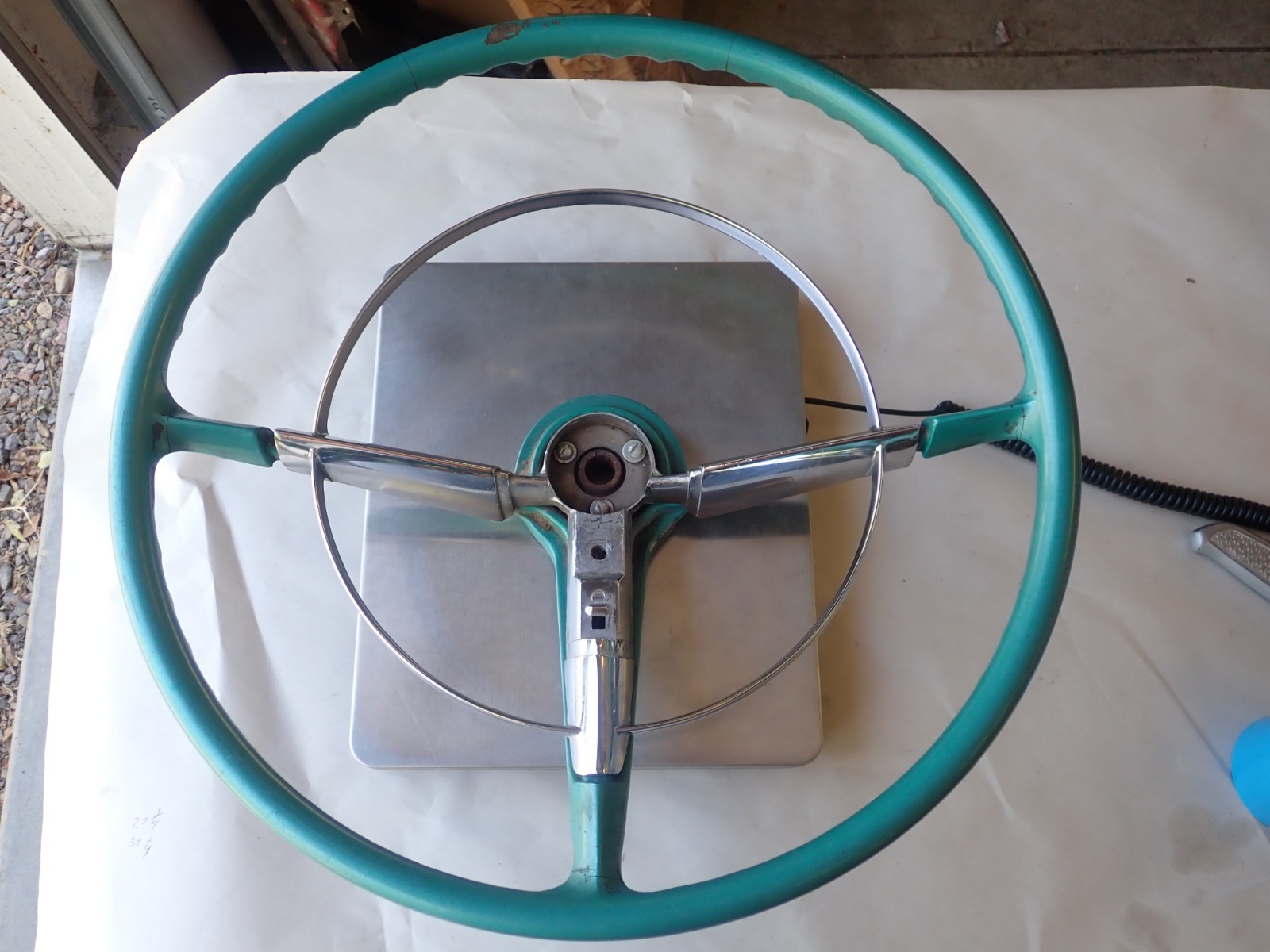Good Original 1956 Chevrolet Car Steering Wheel With Horn Ring 18\ Good Original 1956 Chevrolet Car Steering Wheel With Horn Ring 18\