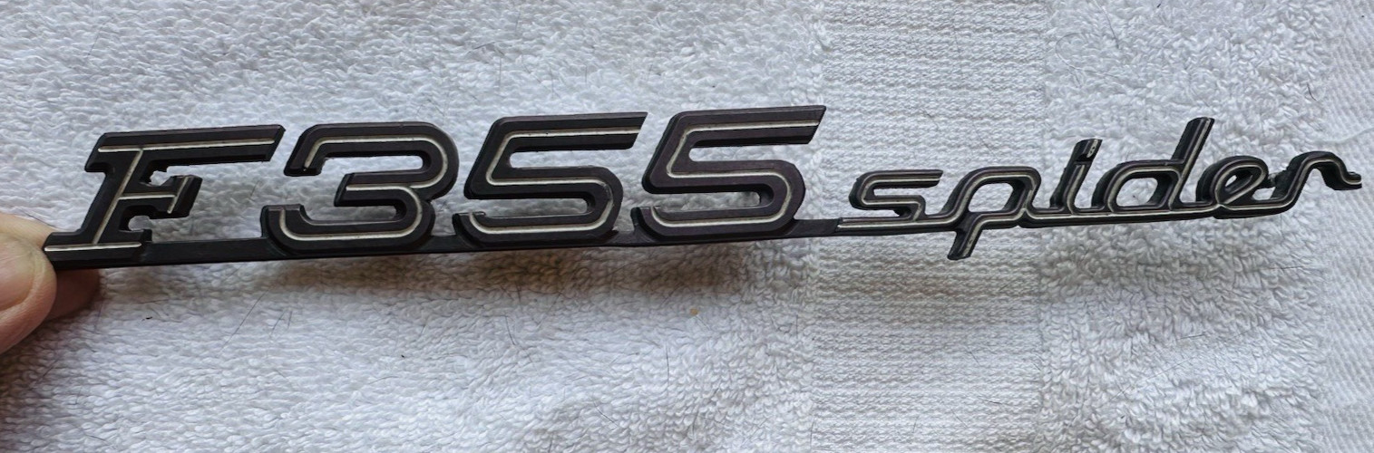 GENUINE Ferrari F355 Spider Emblem USED Part# 64523300 GENUINE Ferrari F355 Spider Emblem USED Part# 64523300