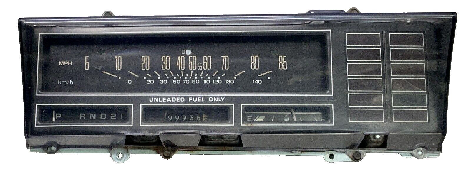 1981-1988 Oldsmobile Cutlass Rectangular Instrument Gauge Cluster OEM (99,936mi)