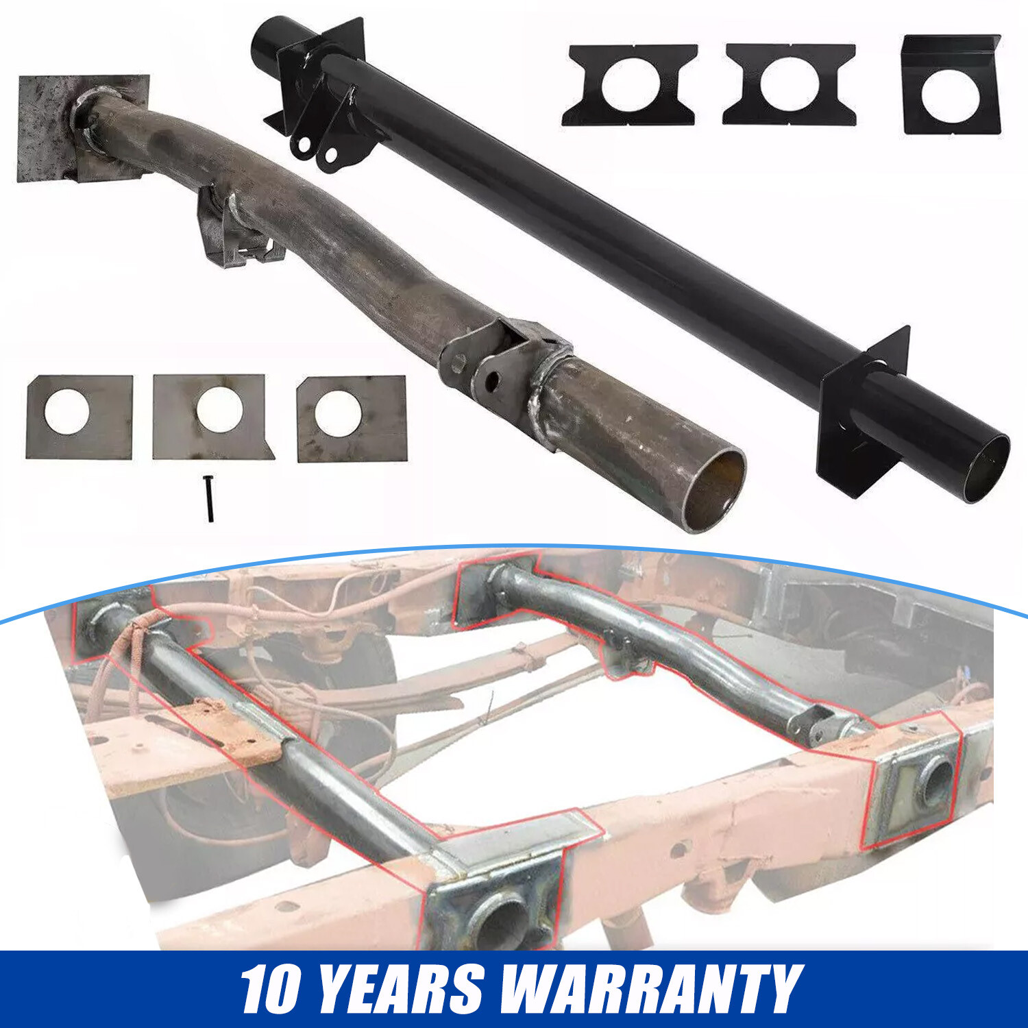 Rear Tank Support + Rear Shock Mount Crossmember For 01-10 Chevy Silverado/GMC