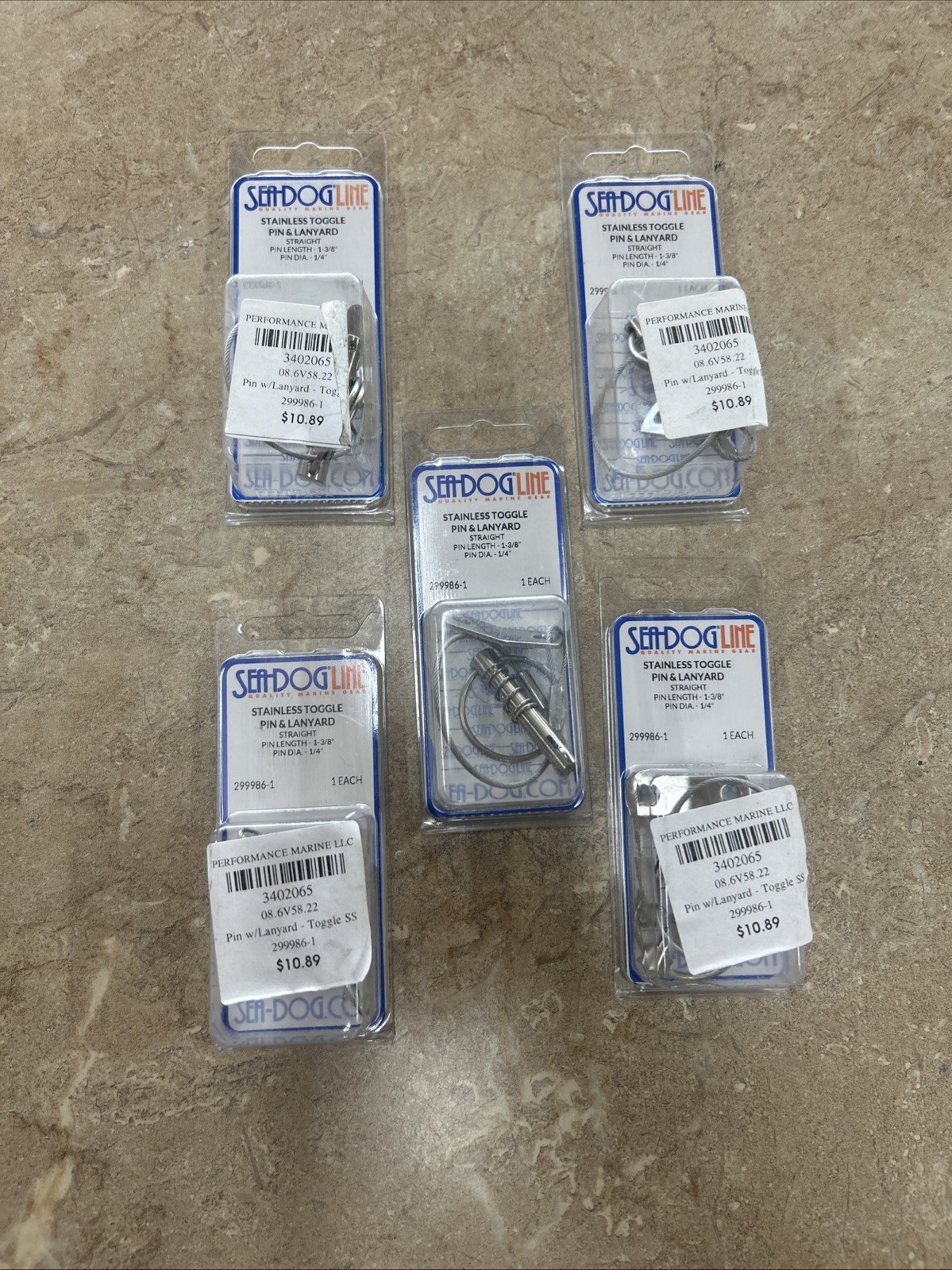 Sea Dog Line 299986-1 Stainless Toggle Pin & Lanyard Pack of 2 Each Sea Dog Line 299986-1 Stainless Toggle Pin & Lanyard Pack of 2 Each