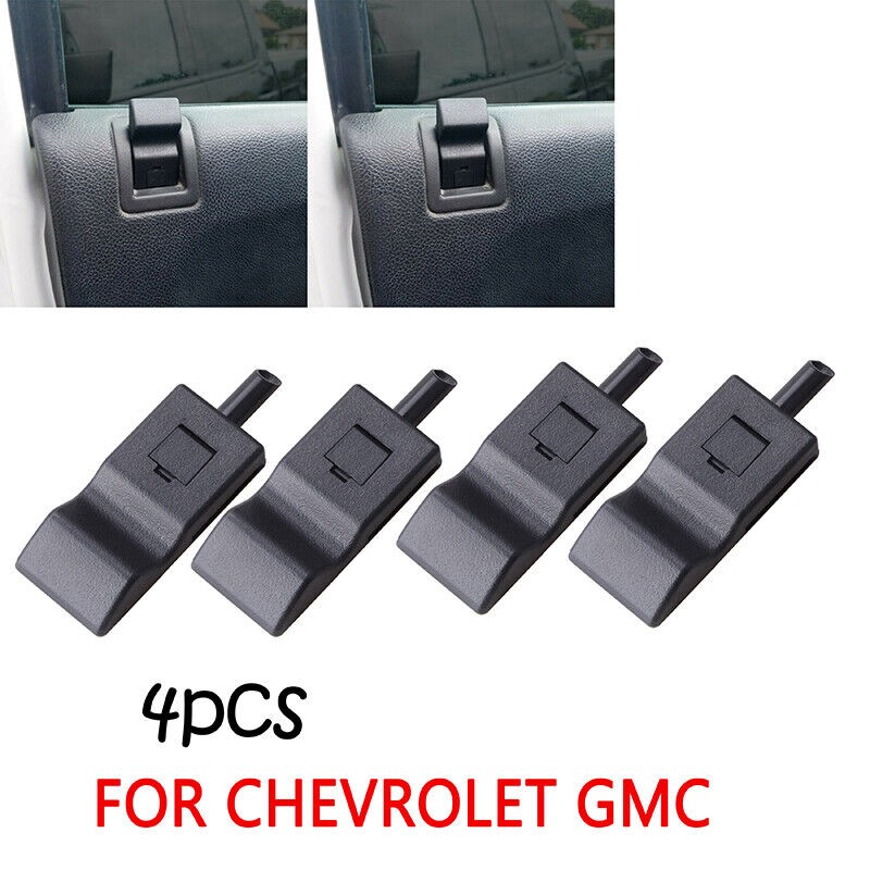 4PACK DOOR LOCK KNOBS FRONT/REAR EBONY FOR 2007-2013 CHEVY/GMC SILVERADO/SIERRA