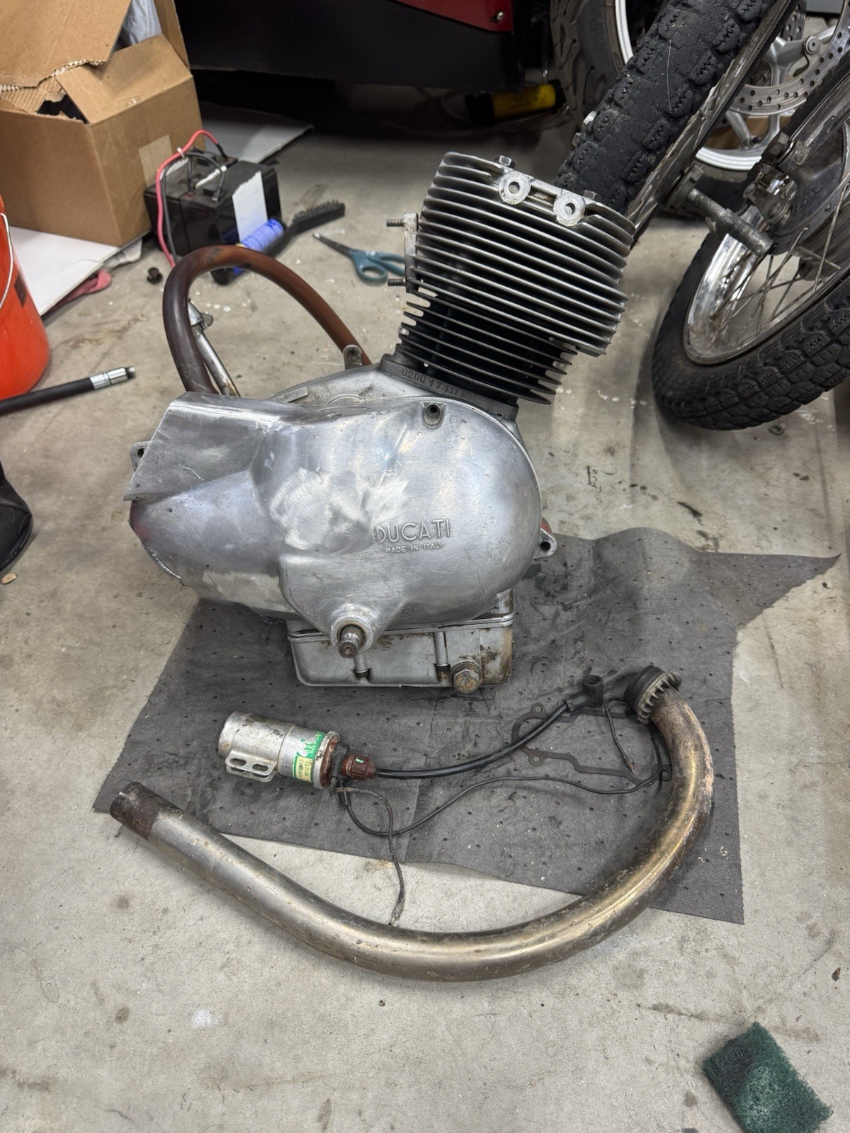 1950’s-1960’s Ducati DM125A Engine with Carburetor, Coil, and Exhaust 1950’s-1960’s Ducati DM125A Engine with Carburetor, Coil, and Exhaust