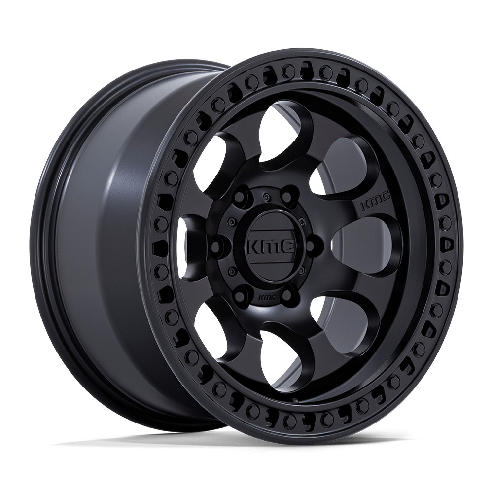 17x9 KMC KM550 Riot SBL Satin Black Wheel 5x5.0 (-12mm)