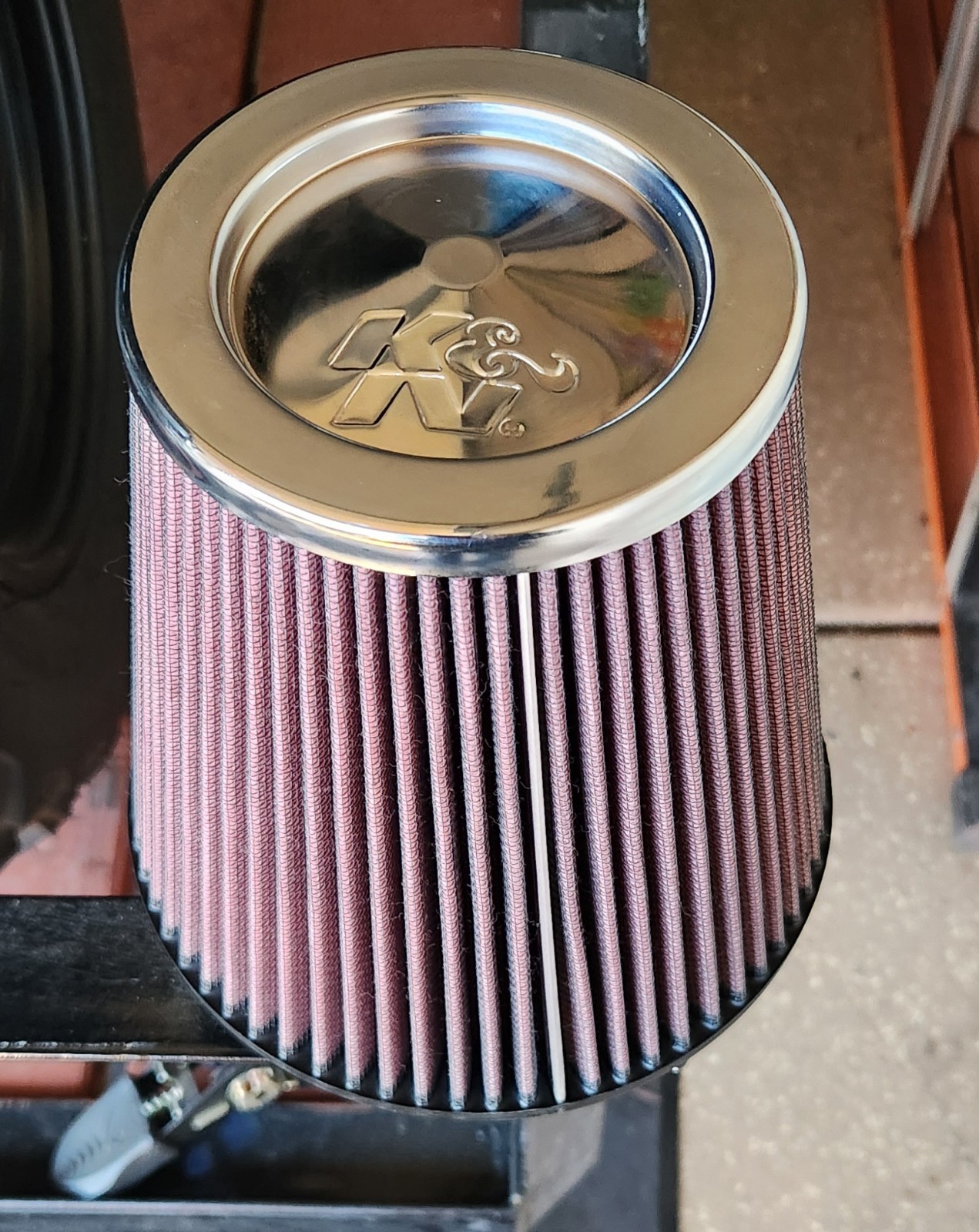 K&N RU-1041 Universal Clamp-On Air Filter High Flow Performance#