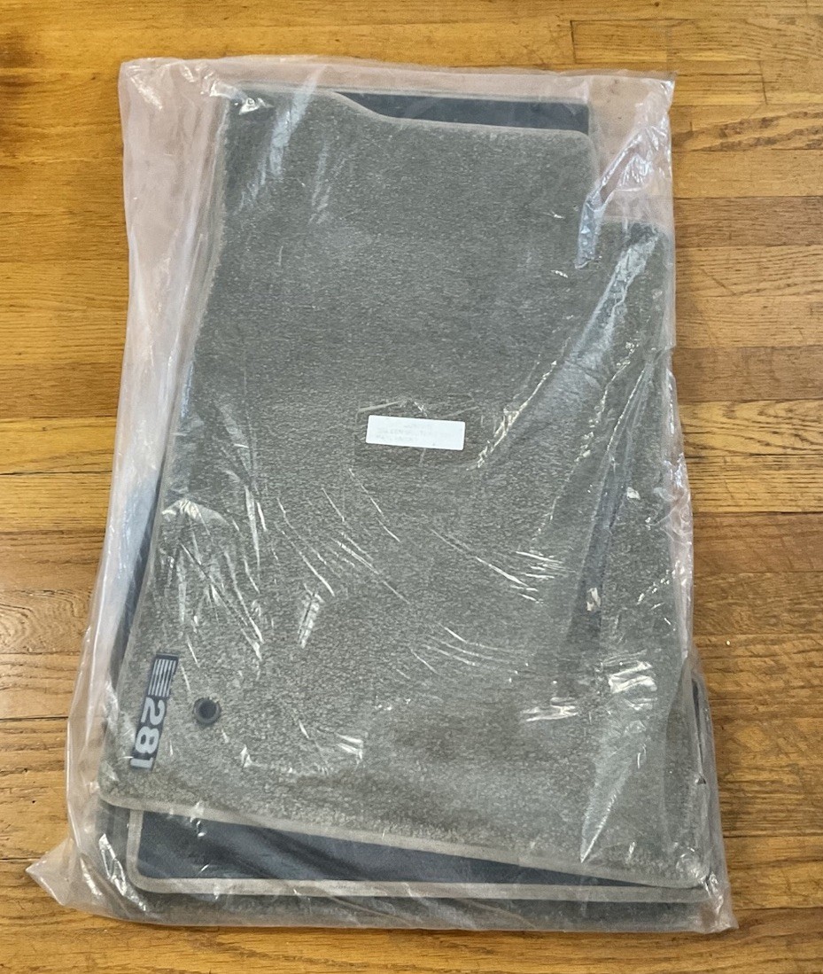 Former Saleen Dealer New Sealed S281 Mustang Front & Rear Parchment Floor Mats Former Saleen Dealer New Sealed S281 Mustang Front & Rear Parchment Floor Mats