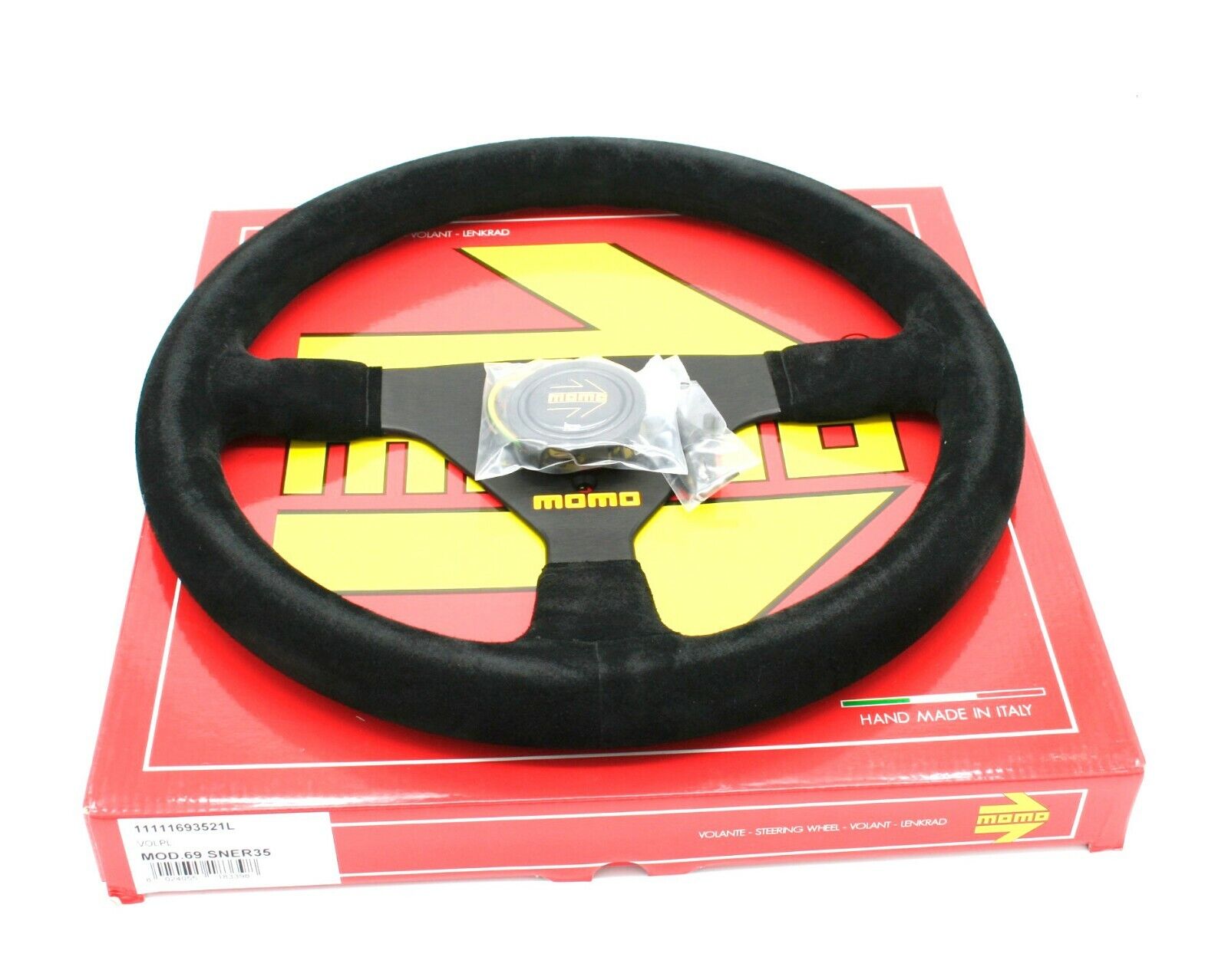 MOMO Mod 69 350mm Suede Racing Competition Steering Wheel R1913/35S #11111693521