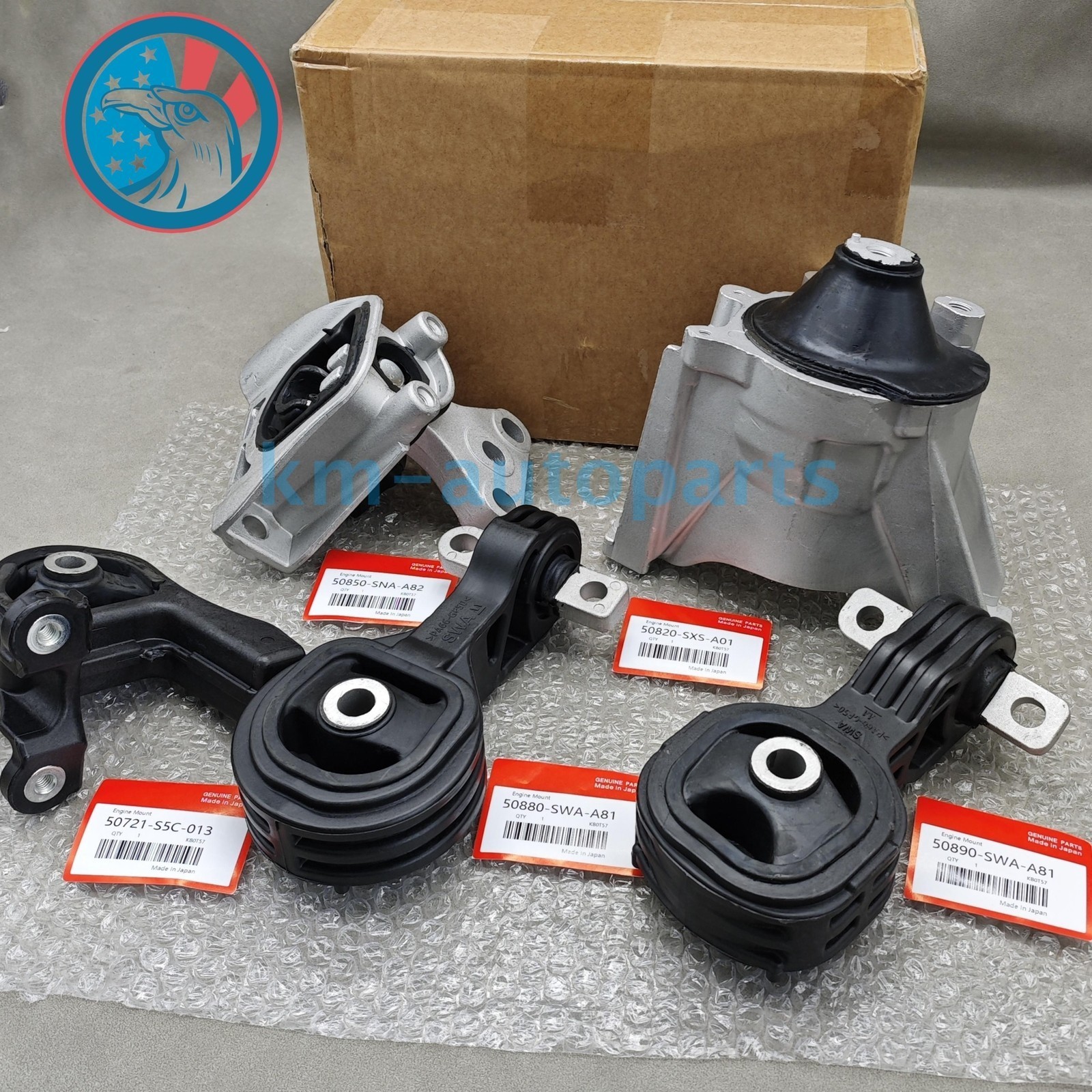 OEM 5PCS Engine Motor Mount Kit For 07-11 Honda CRV 2.4L 4WD Automatic OEM