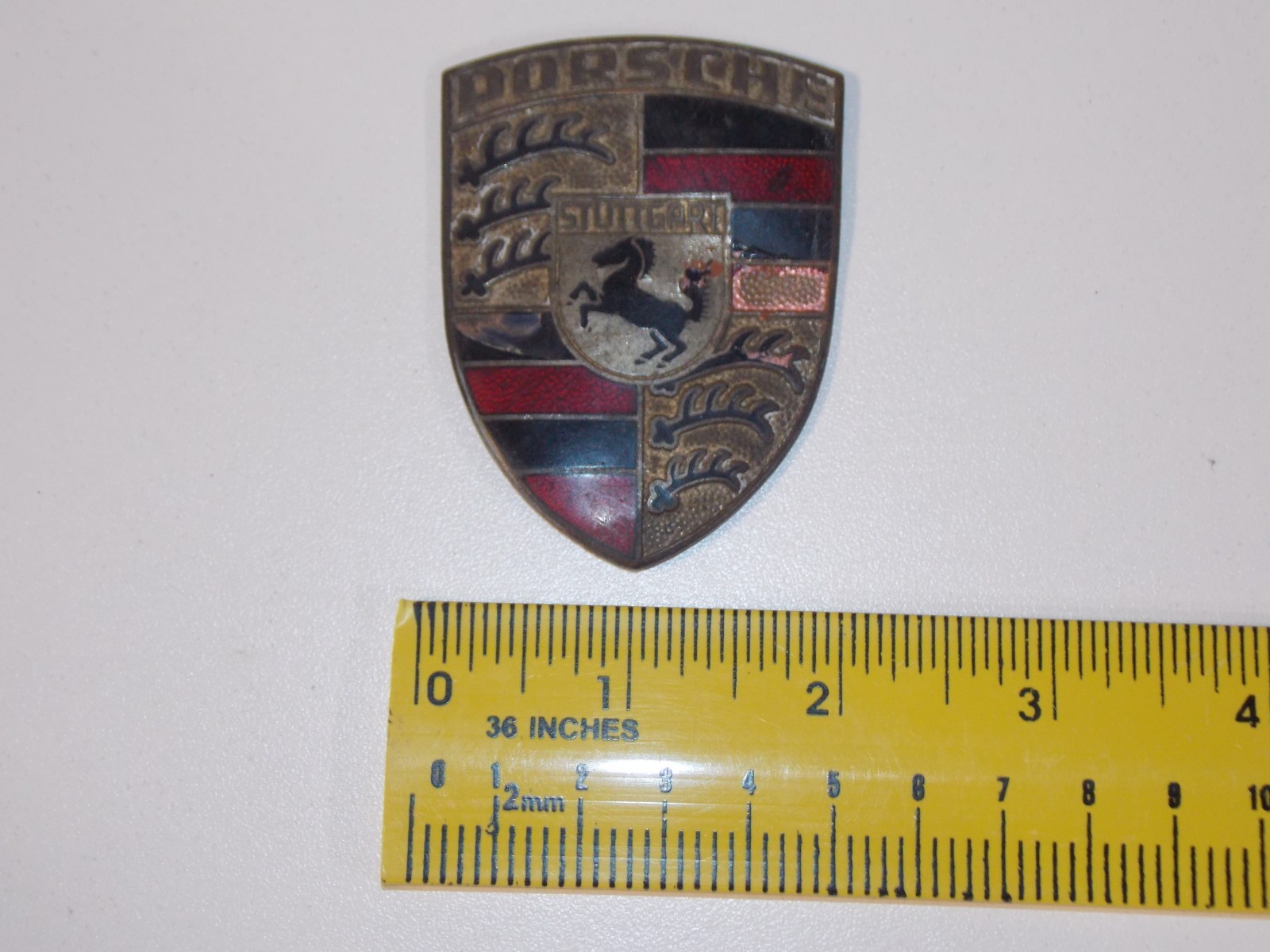 Vintage 1960s 1970s Porsche 901 559 210 20 Car Vehicle Hood Crest Emblem Badge