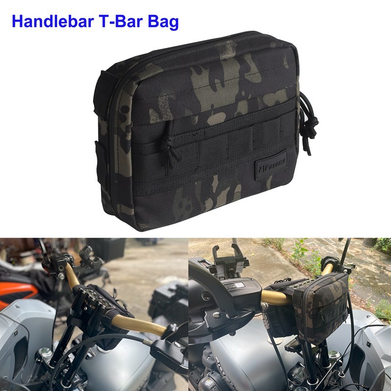 Club Style Nylon Handlebar Bag T-Bar Bag For Harley Softail Dyna FXD Touring XL