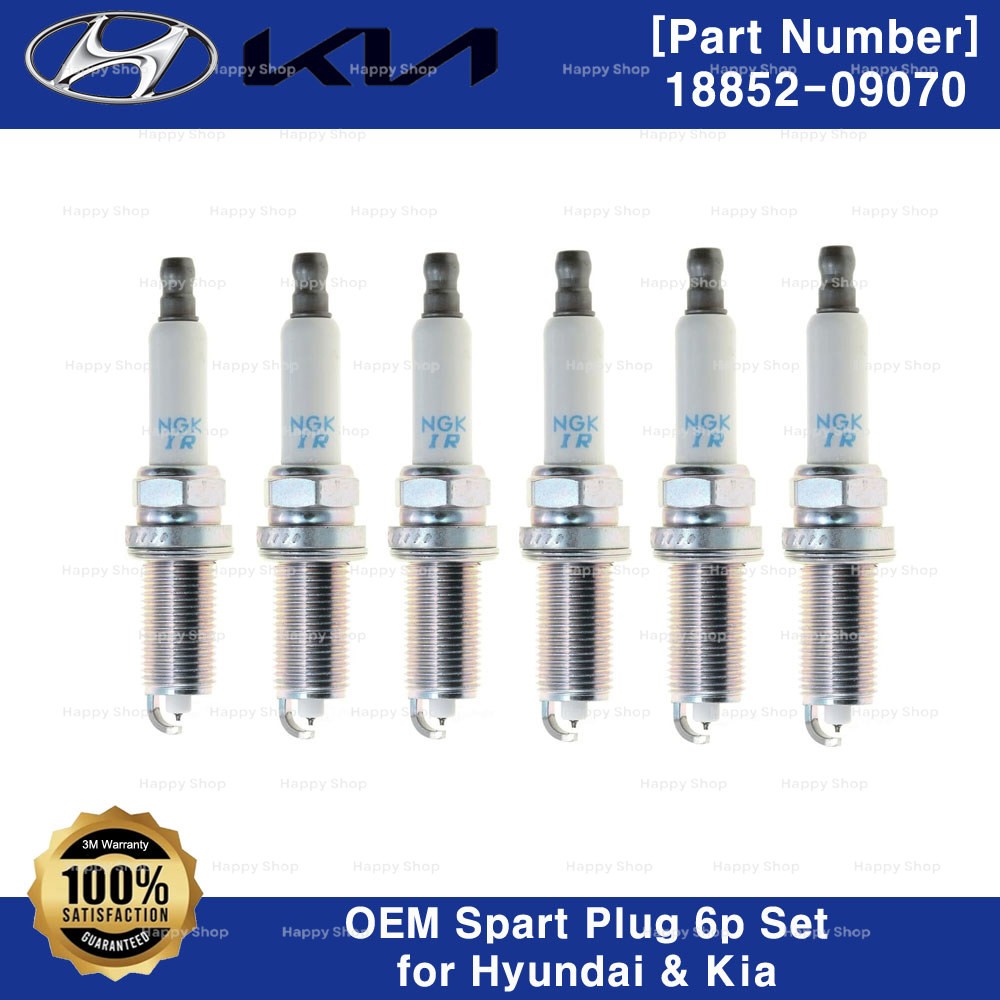 Genuine OEM 1885209070 Spark Plug 6p for Hyundai Genesis G70 G80 Kia K900