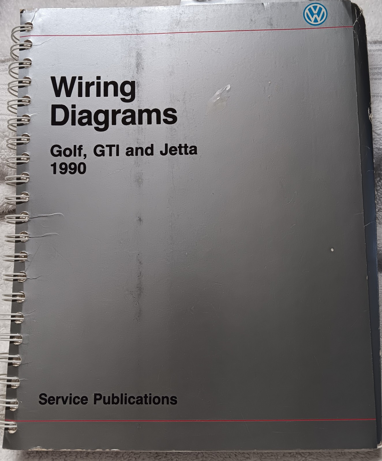1990 VW Golf, GTI and Jetta  Wiring Diagram Service Manual