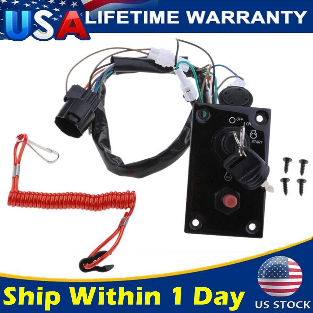 For SUZUKI Outboard Top Single Ignition Key Switch Panel 37100-96J24 37100-96J27