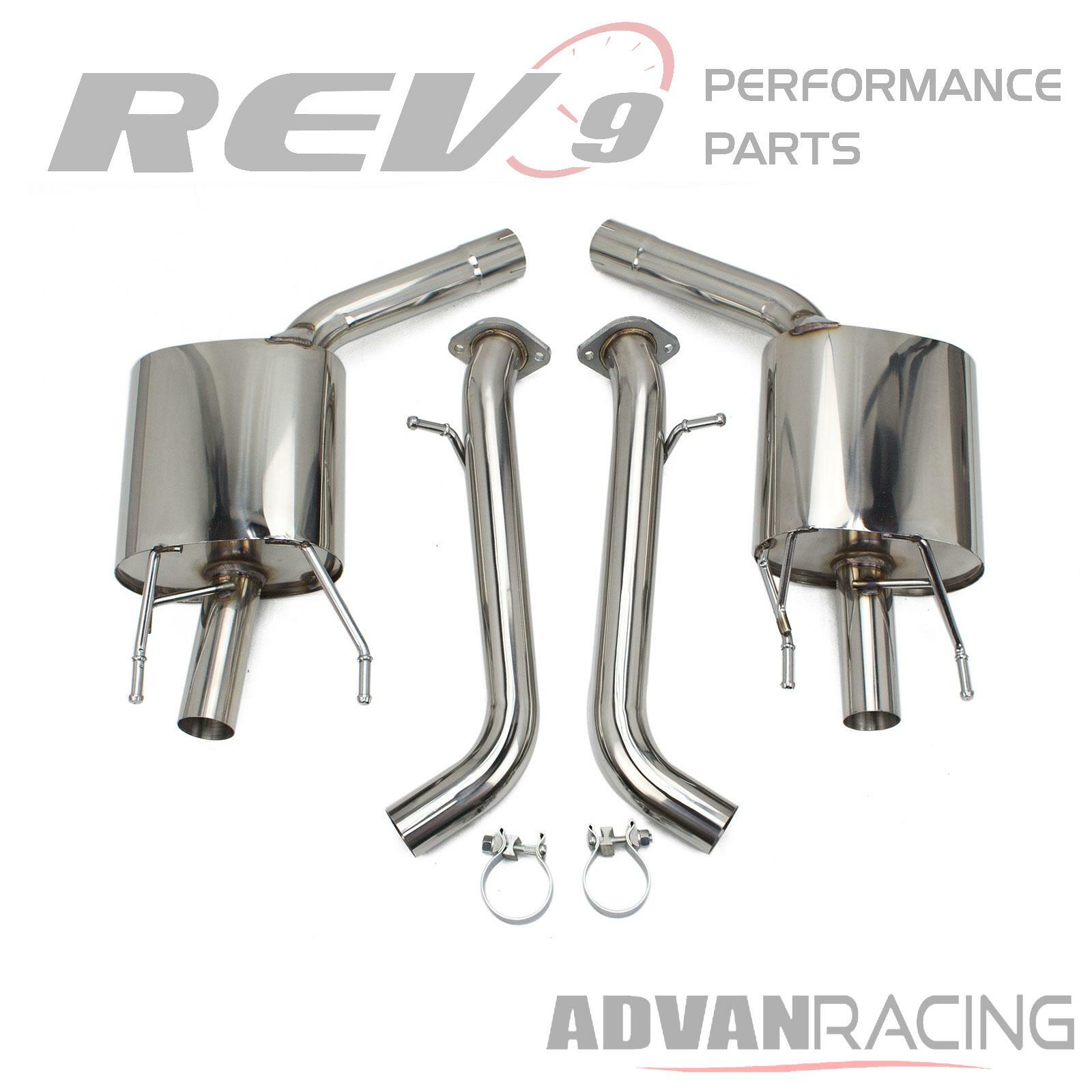 Axle-Back Exhaust for GS350 13-18 Doubled Wall Tip 60mm Stainless Steel Rev9