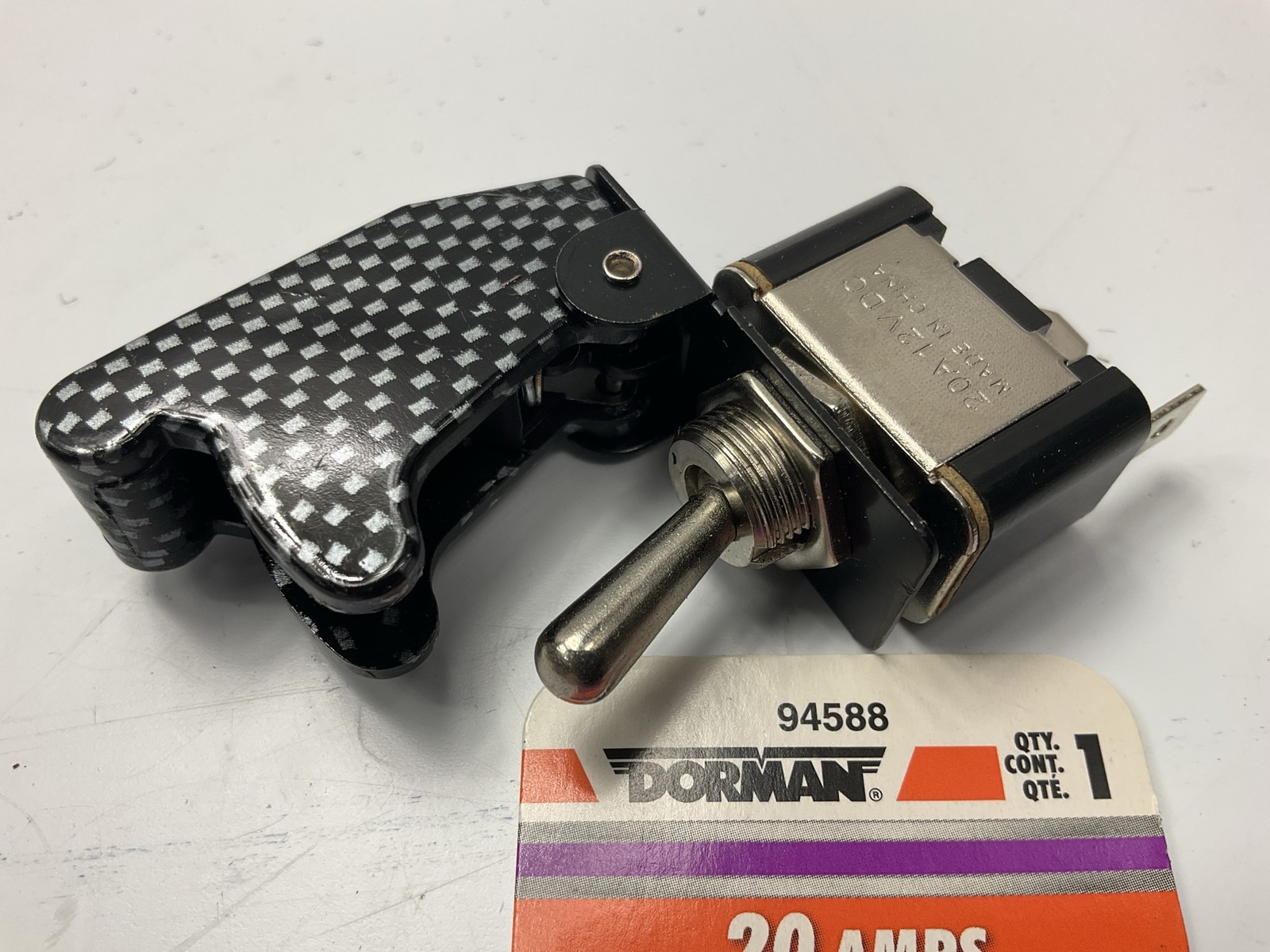 Dorman 94588 Carbon Fiber Racing Style Toggle Switch 12VDC / 20 Amps