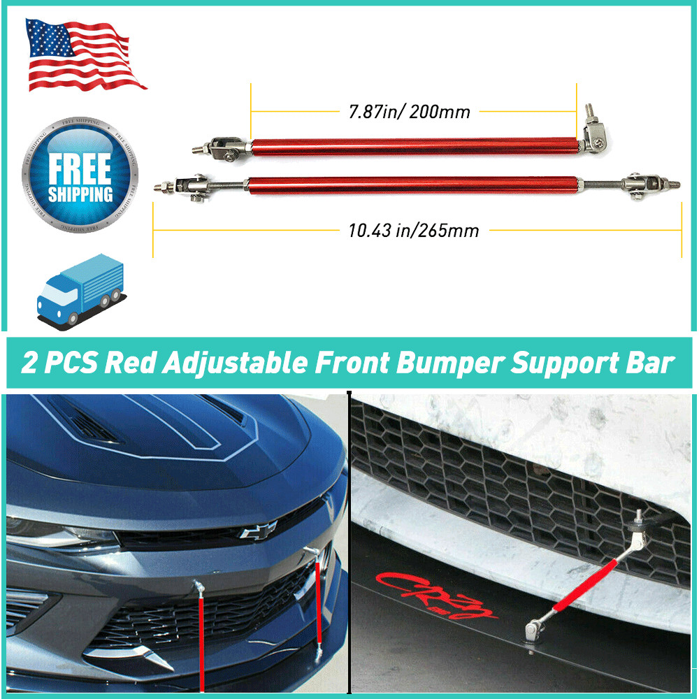 Splitter 2X Rod Strut Tie Bar Support Rods for Bumper Lip Diffuser Air Dam 7.87\