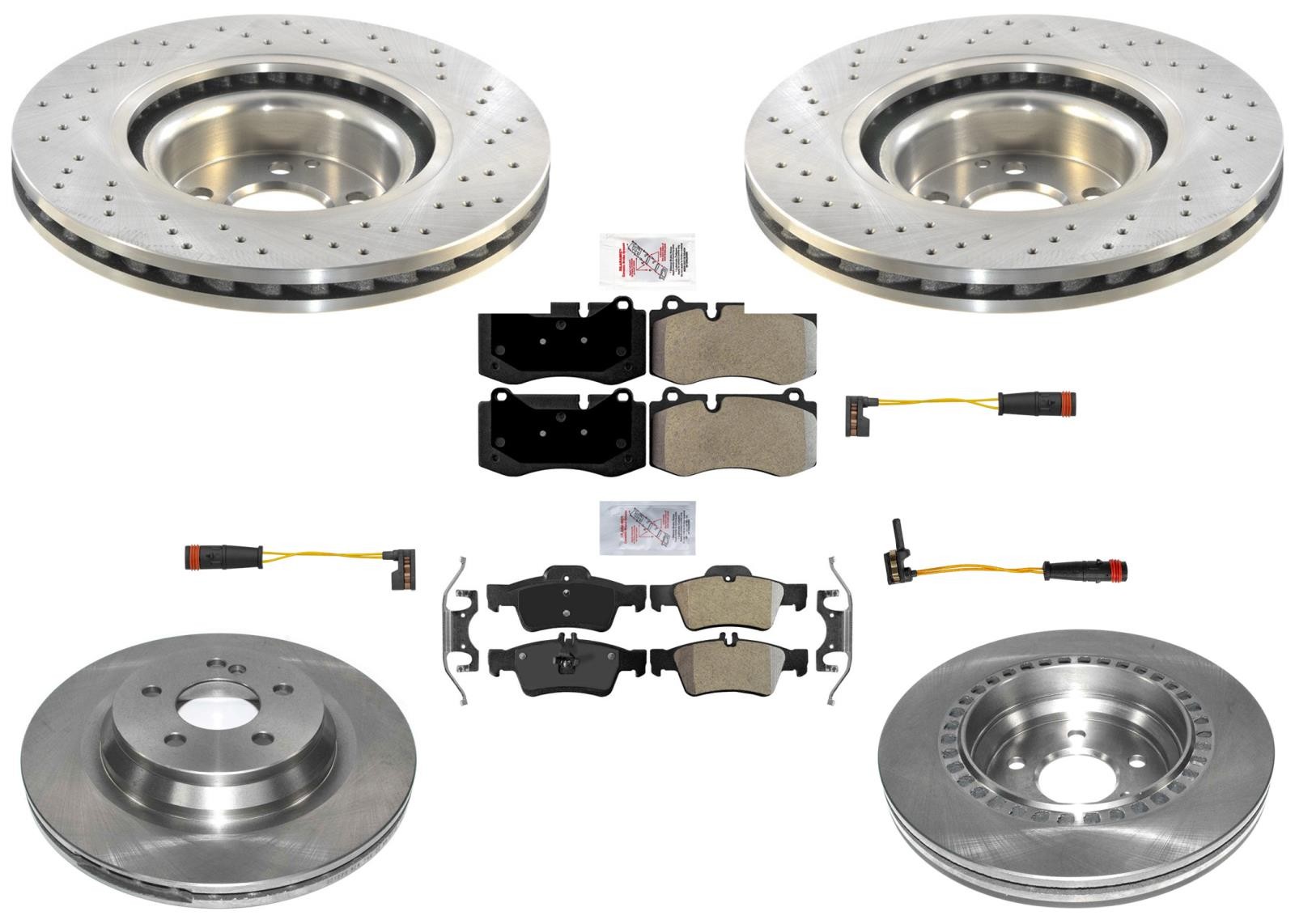 OE Style Front Rear Disc Brake Rotors Pads Fits Mercedes Benz CL550 2009-2014